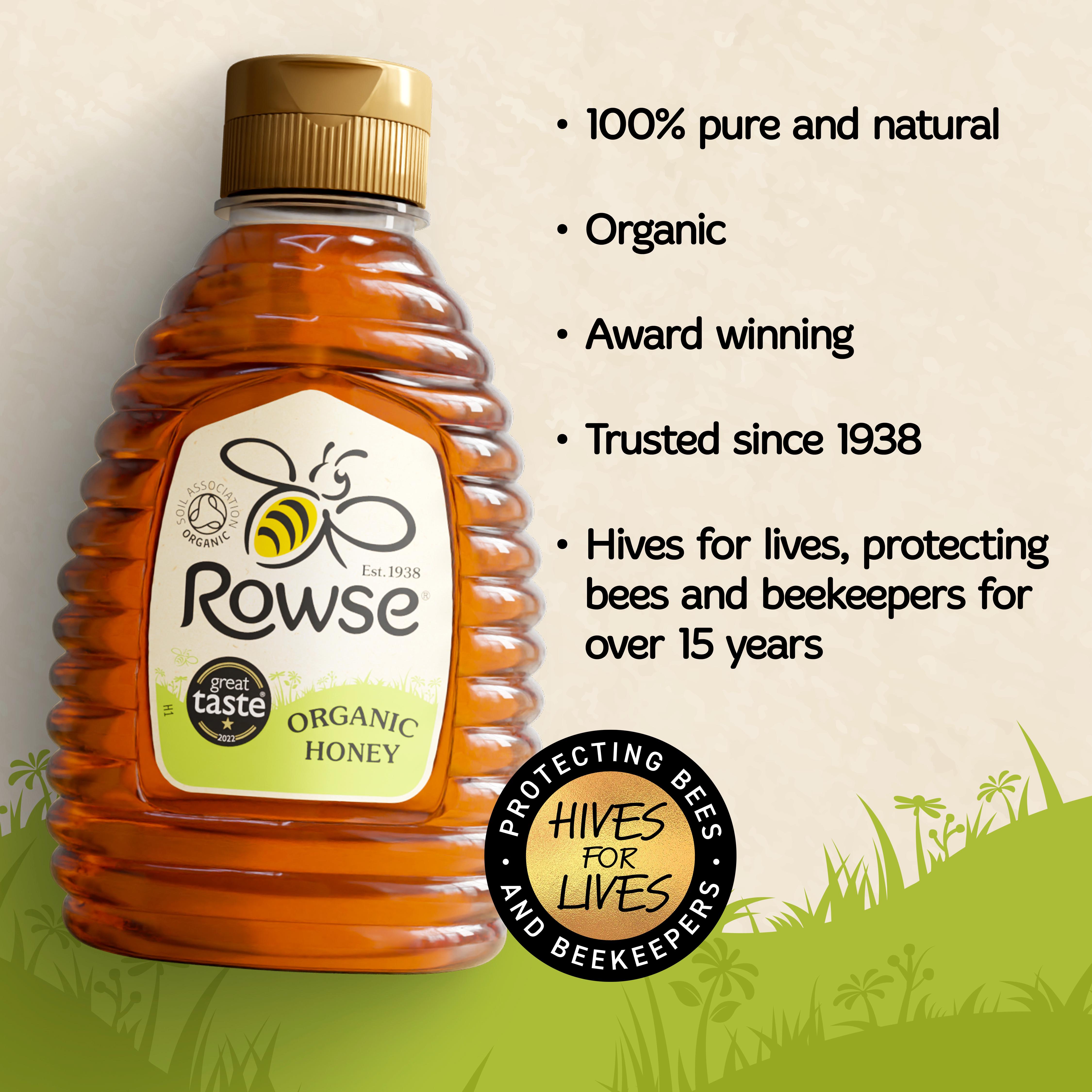 Rowse Organic Runny Honey Squeezy 680g thumbnail 2