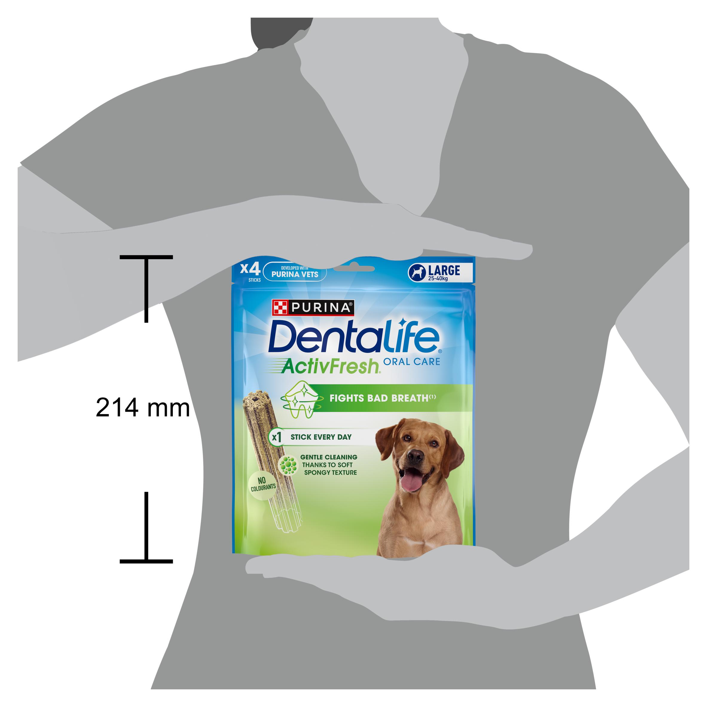 Dentalife ActivFresh Large Dental Chicken Dog Chews Sticks x4 thumbnail 2