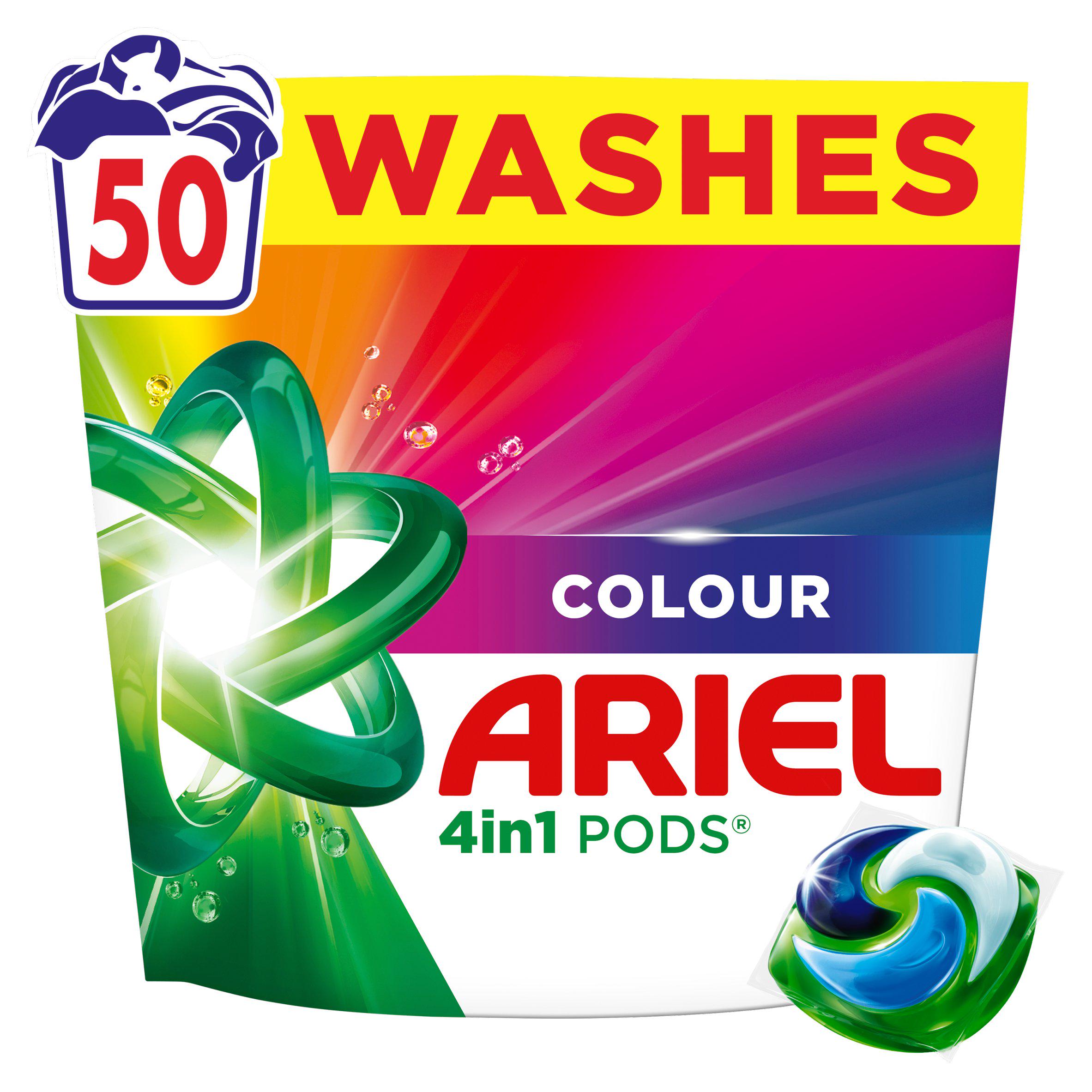 Ariel Pods 50 Wash 4 in 1 Washing Capsules