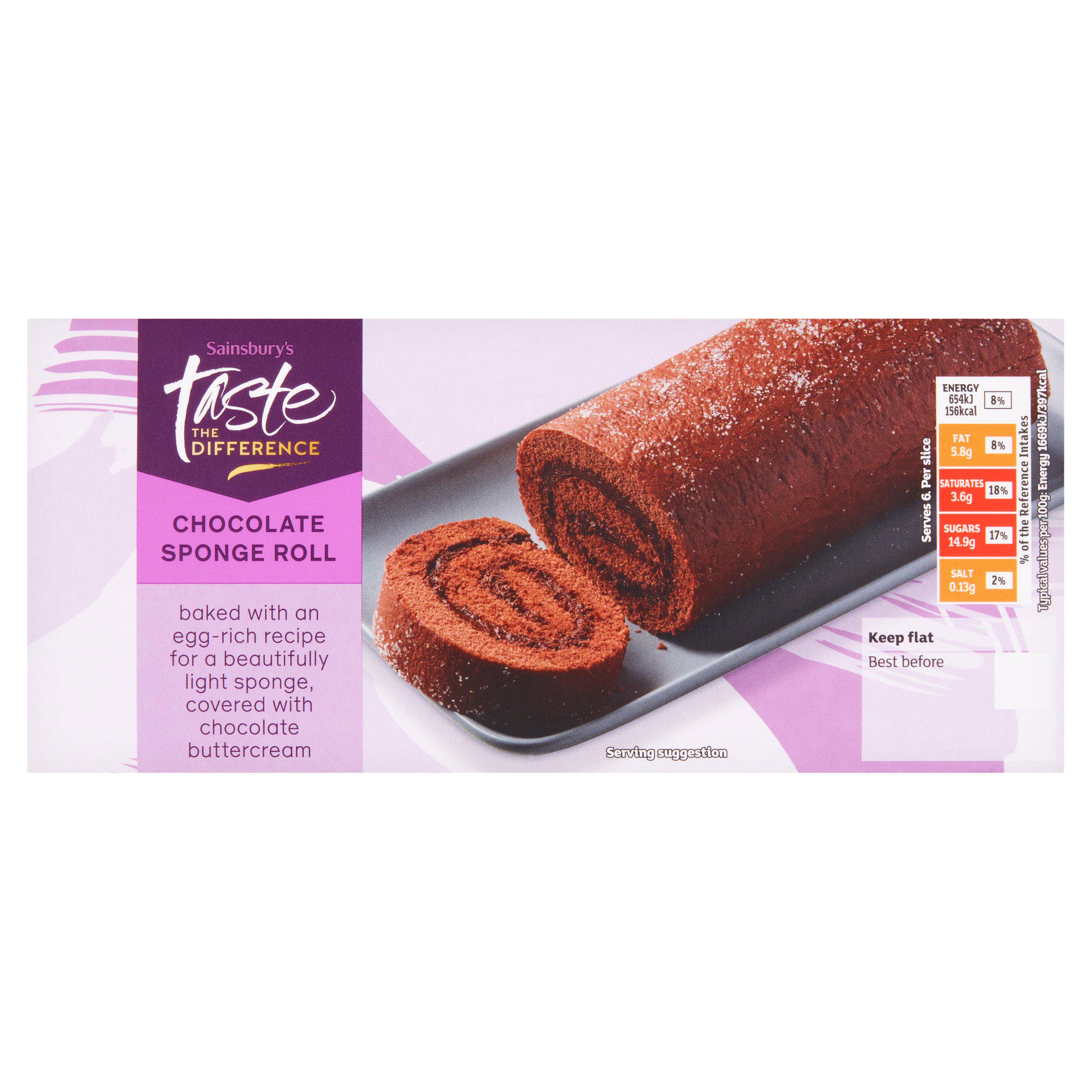 Sainsbury's Taste the Difference Chocolate Sponge Roll 235g