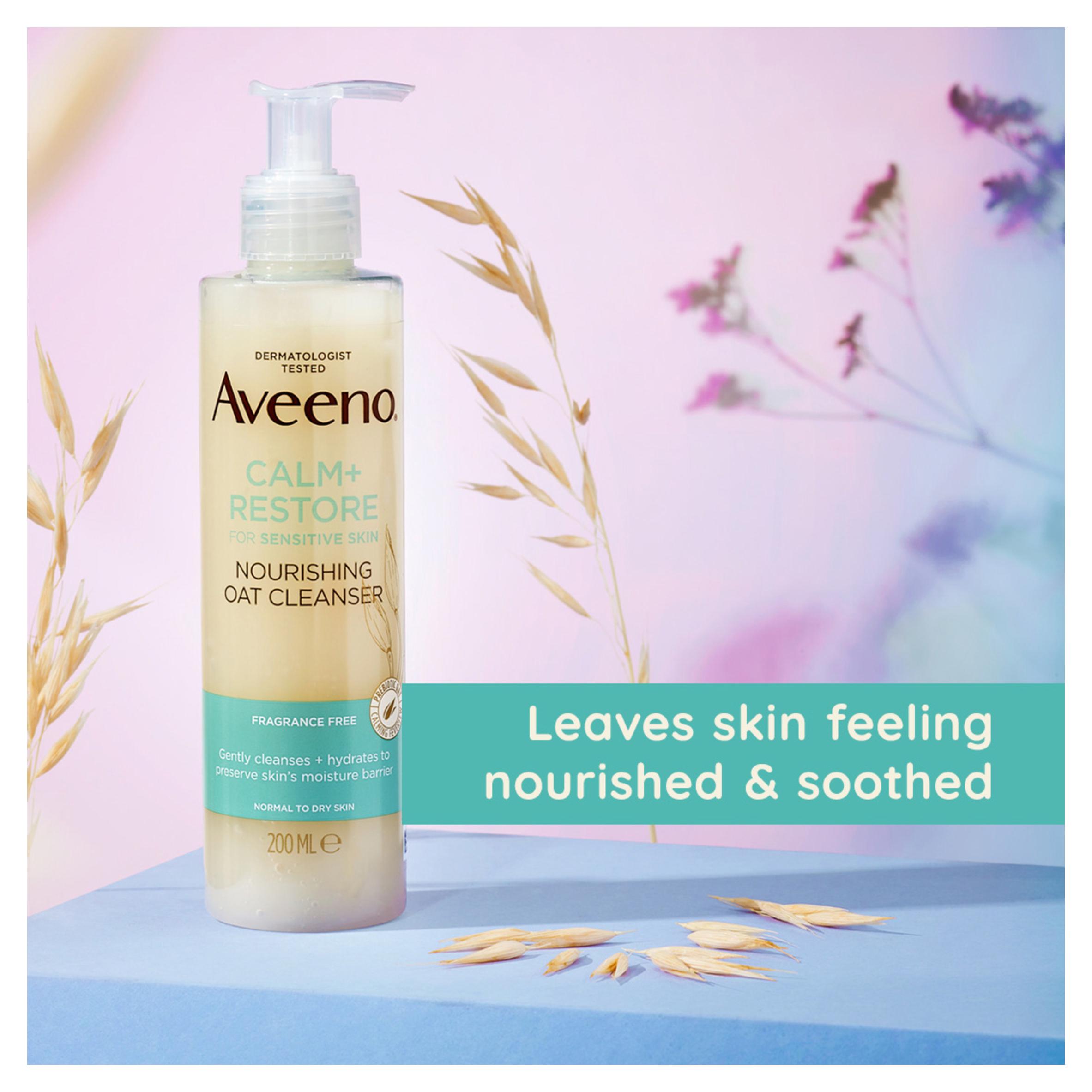 Aveeno Face Calm & Restore Nourishing Oat Face Wash Cleanser 200ml thumbnail 5