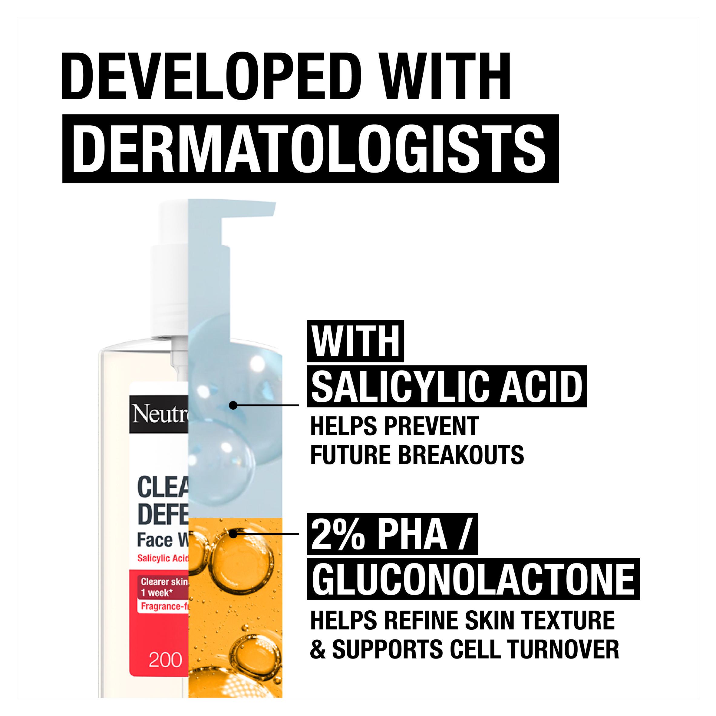 Neutrogena Clear & Defend 2% Salicylic Acid Face Wash 200ml thumbnail 4