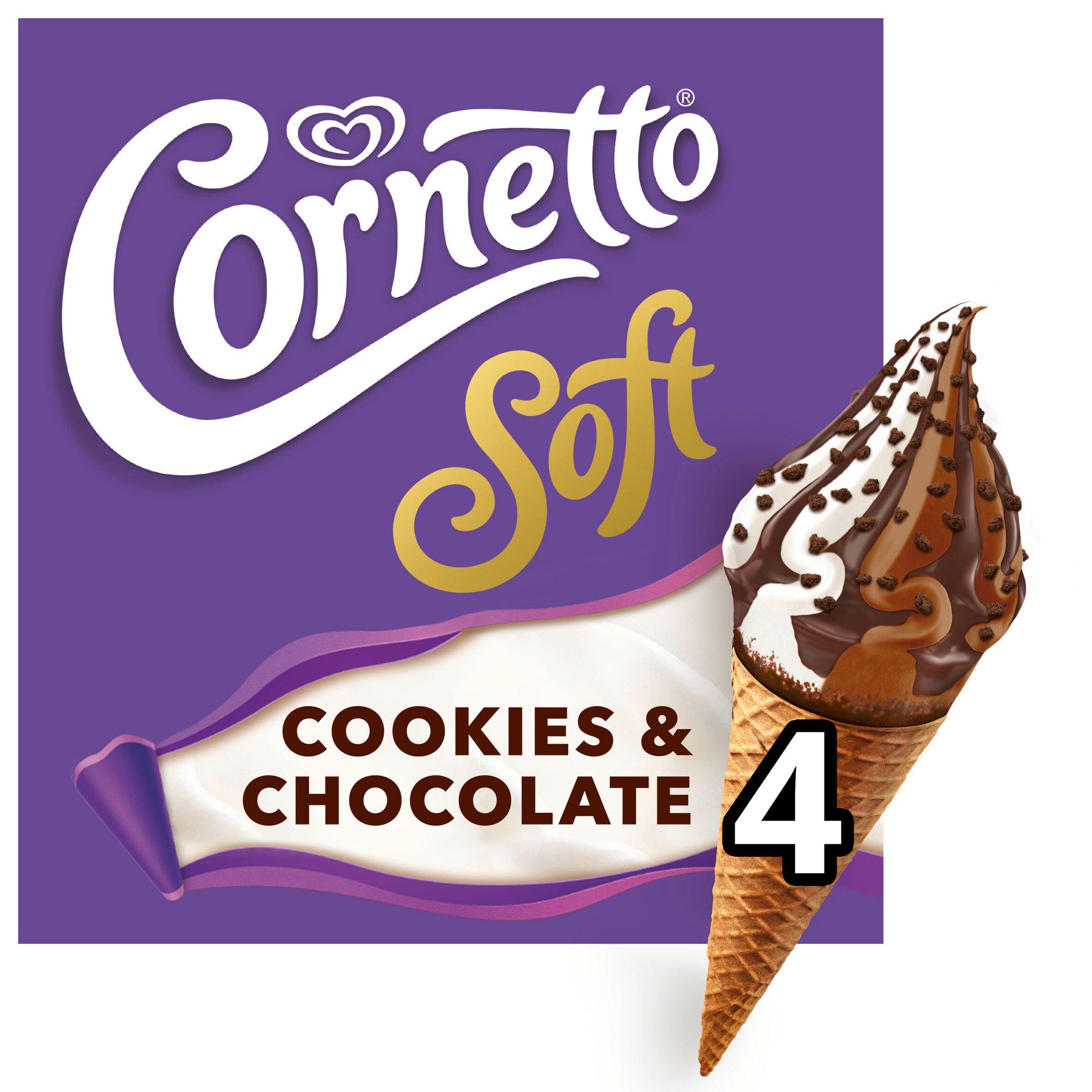 Cornetto Soft Cookie & Chocolate Ice Cream Cones