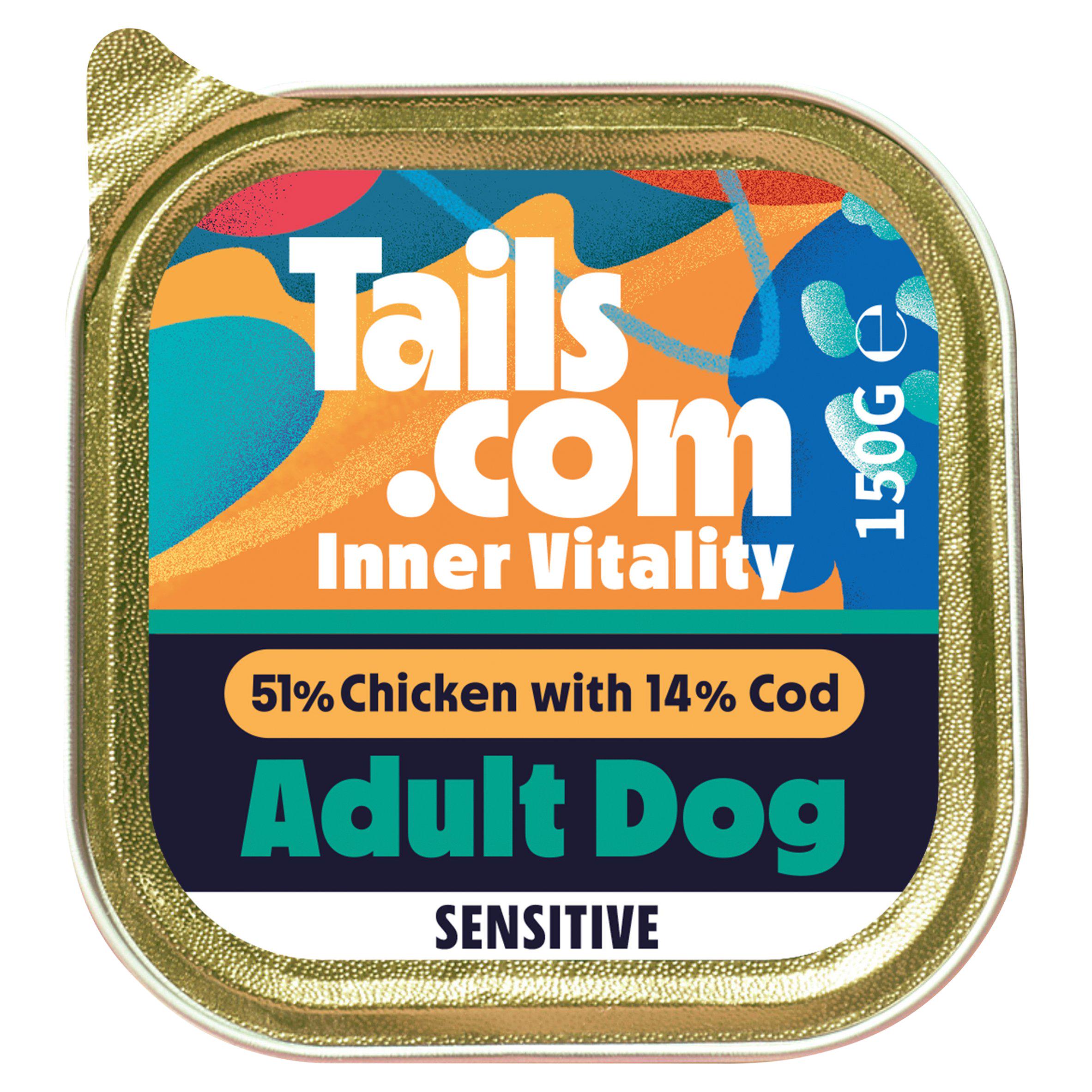Tails.com Inner Vitality Sensitive Grain Free Dog Wet Food Chicken & Cod