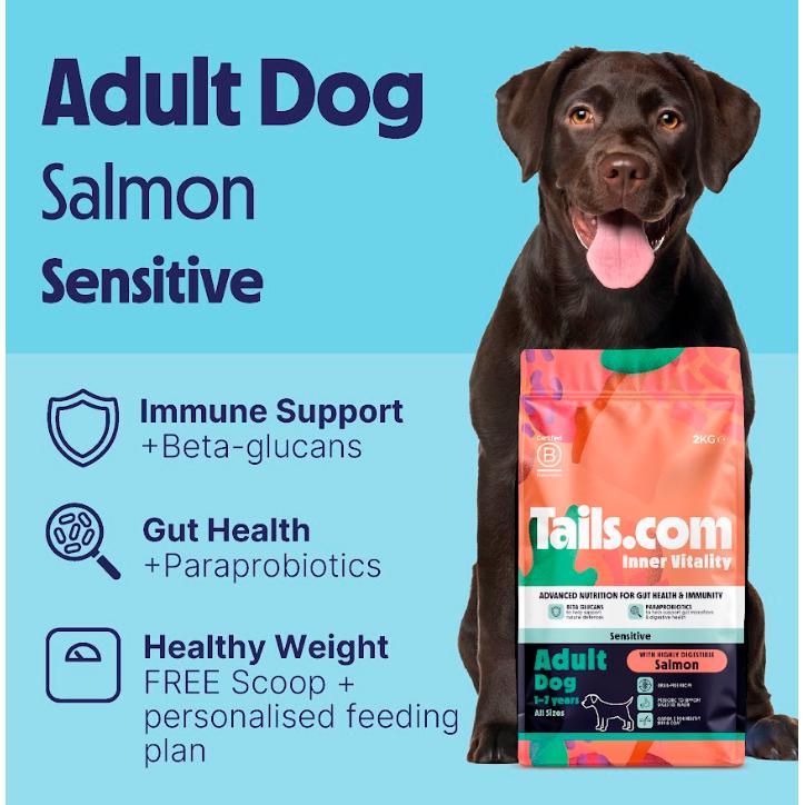 tails.com Inner Vitality Advanced Nutrition Dry Dog Food Sensitive Salmon 2kg thumbnail 5