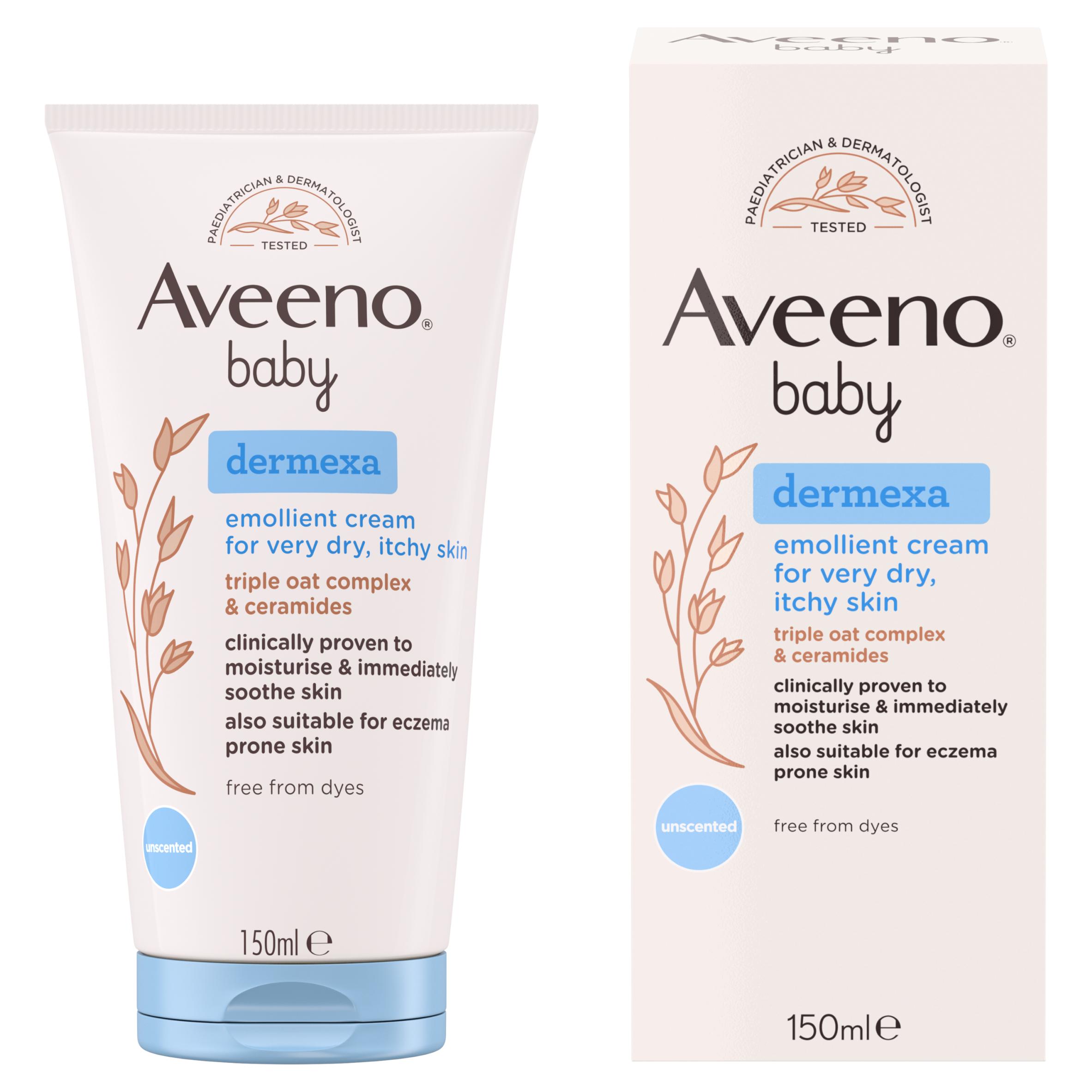 Aveeno Baby Dermexa Emollient Cream Baby Lotion Dry & Itchy Skin 150ml thumbnail 4