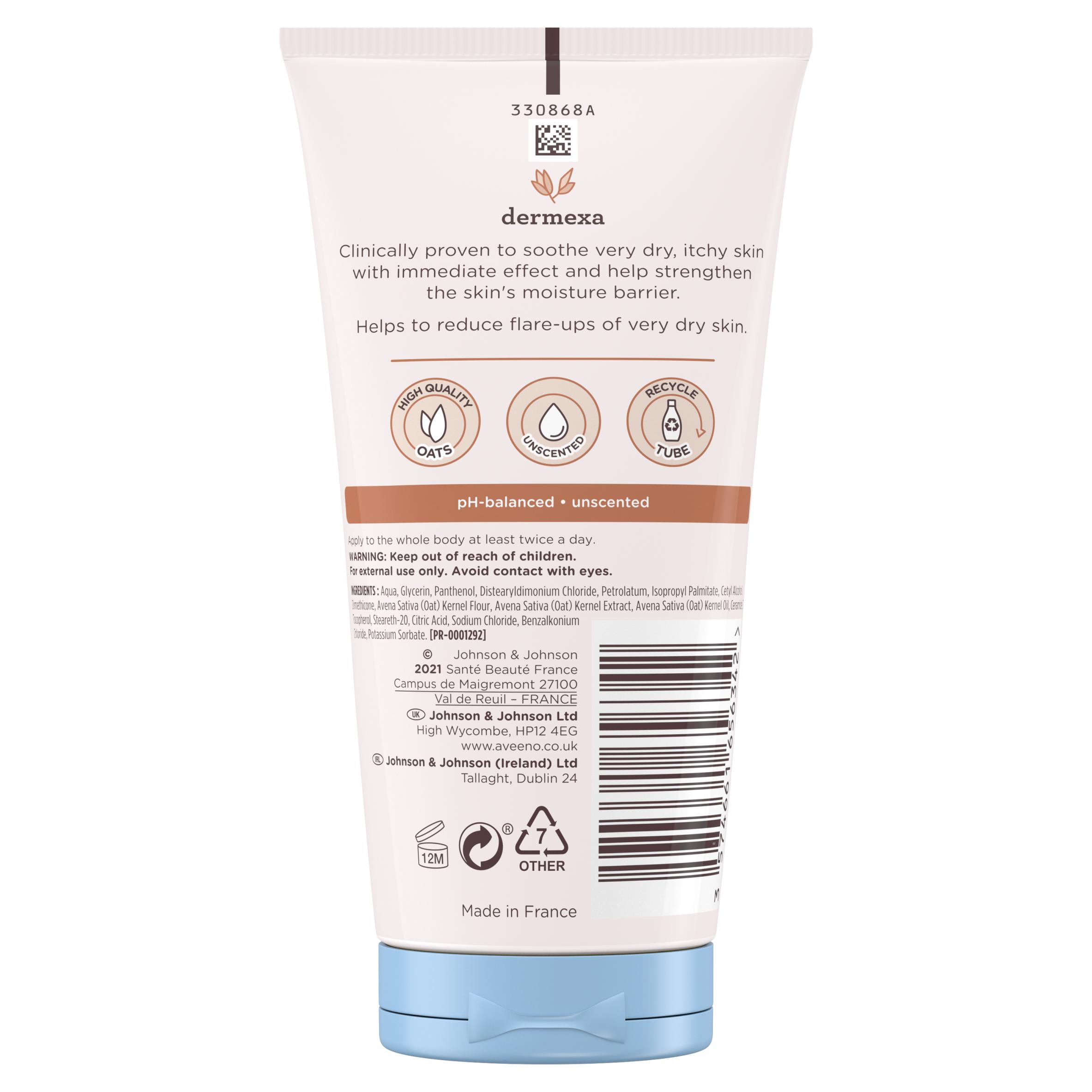 Aveeno Baby Dermexa Emollient Cream Baby Lotion Dry & Itchy Skin 150ml thumbnail 5
