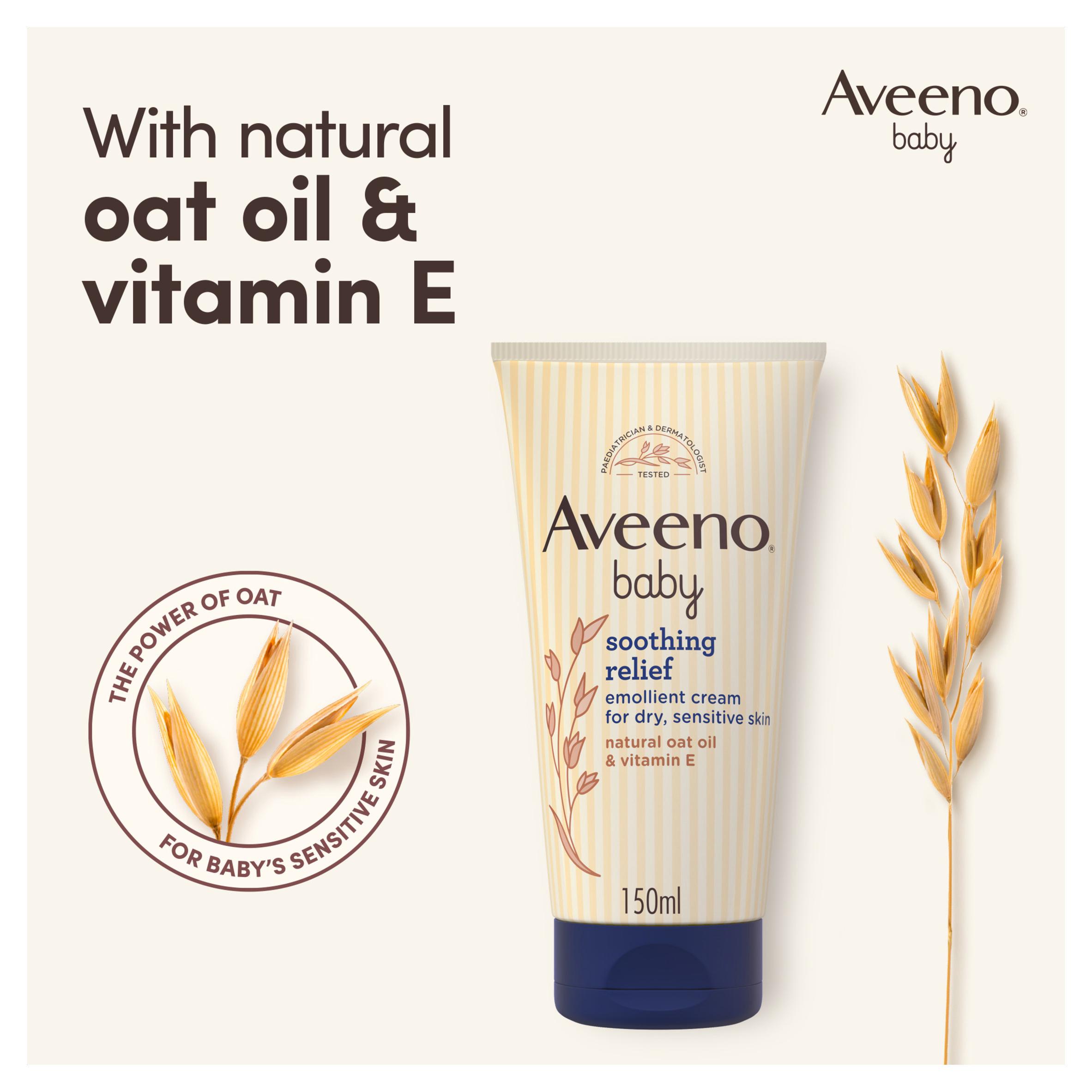 Aveeno Soothing Relief Emollient Dry Skin Baby Cream 150ml thumbnail 3
