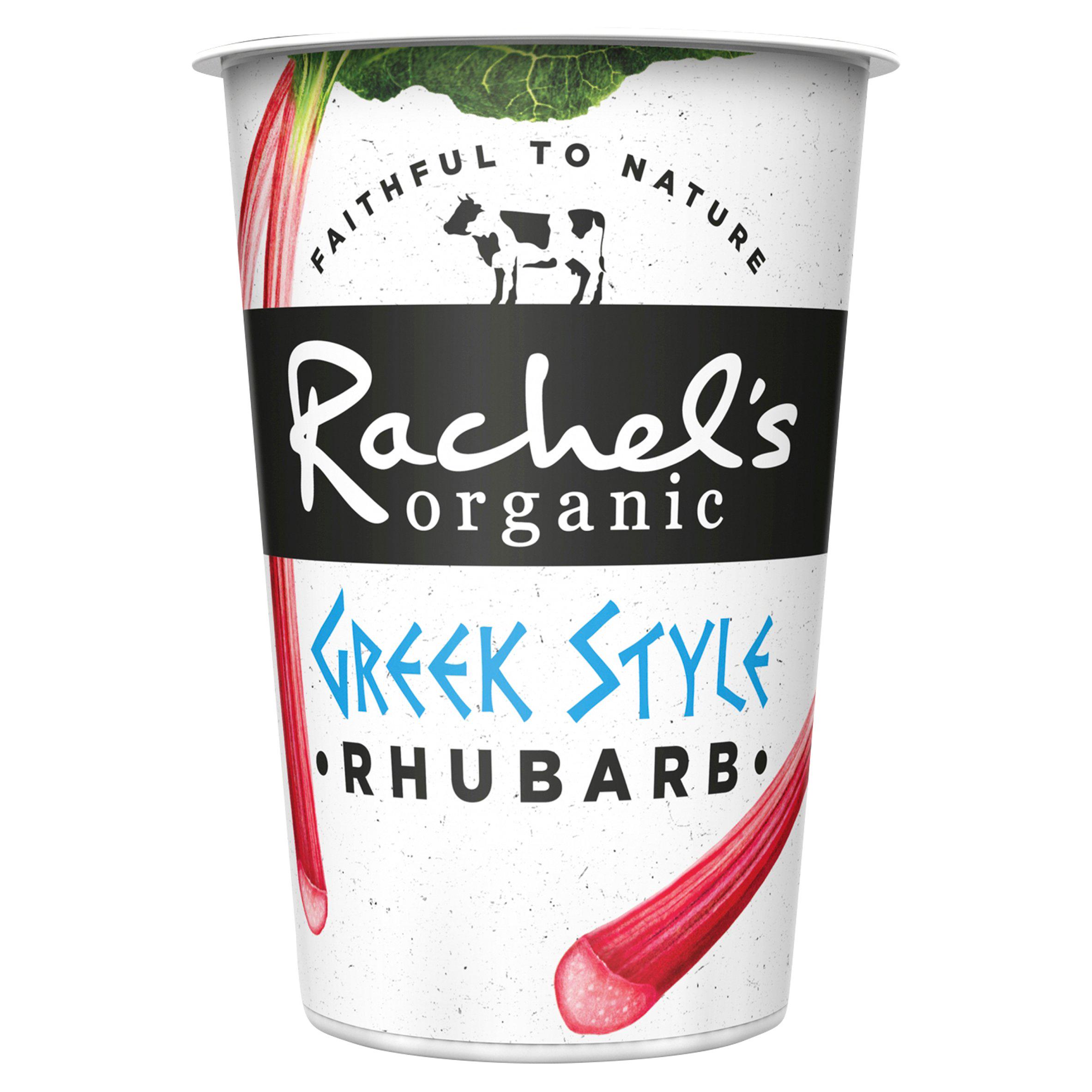 Rachel's Organic Greek Style Yogurt Rhubarb 450g
