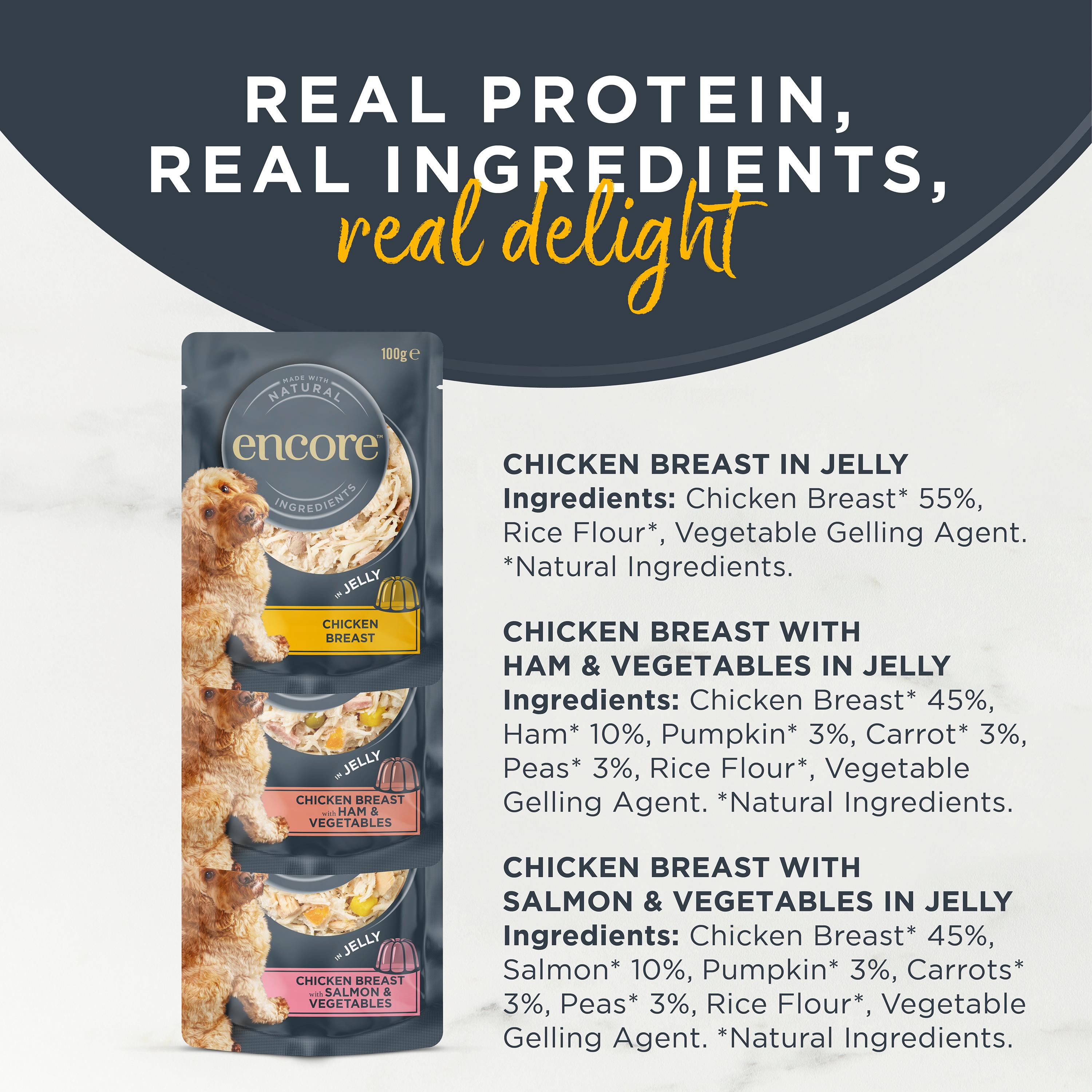 Encore Chicken Selection in Jelly Dog Food 5x100g thumbnail 2