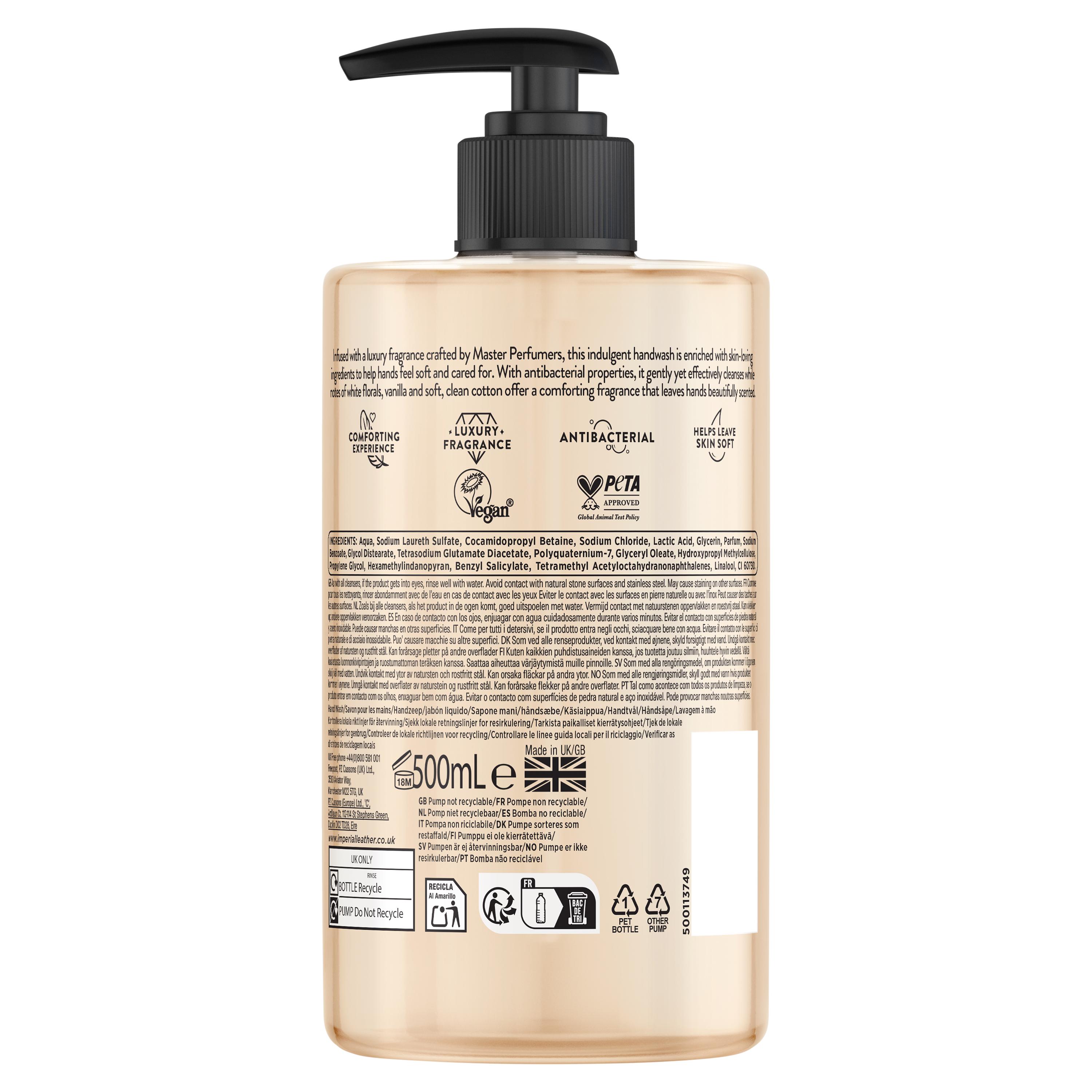 Imperial Leather Moisturing Antibacterial Hand Wash Cotton Flower & Vanilla Orchid 500ml thumbnail 2