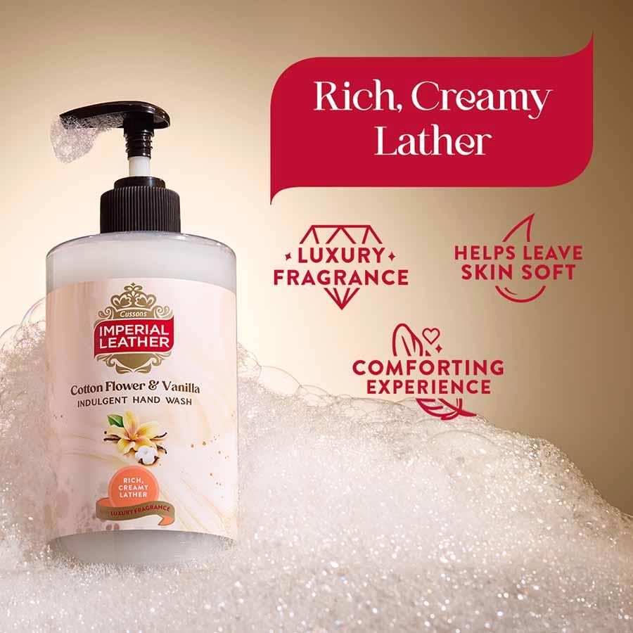 Imperial Leather Moisturing Antibacterial Hand Wash Cotton Flower & Vanilla Orchid 500ml thumbnail 3