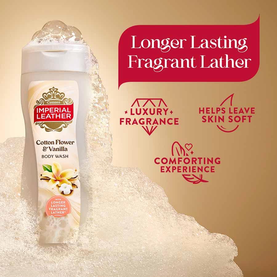 Imperial Leather 480ml Cotton Flower & Vanilla Orchid Body Wash thumbnail 3