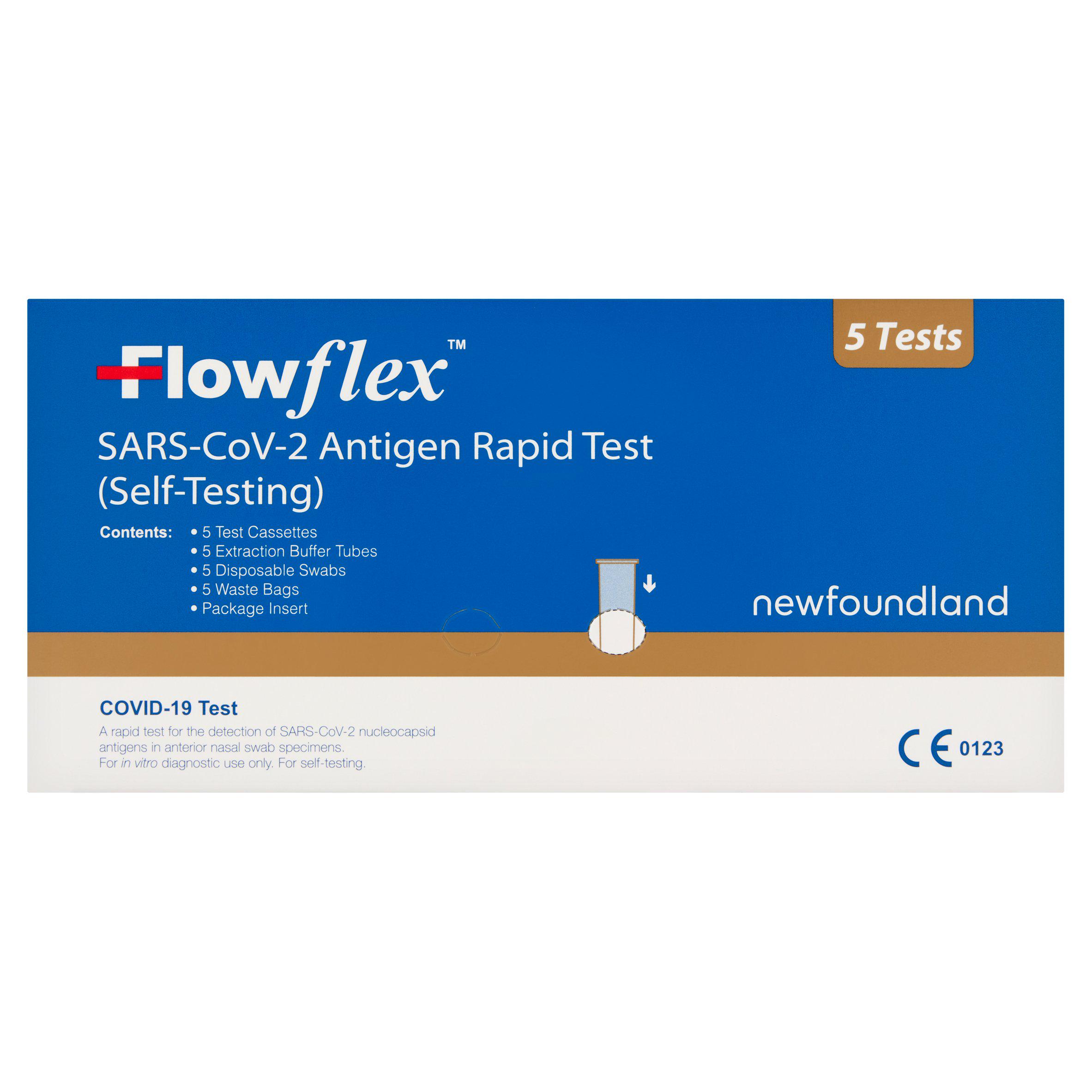 FlowFlex Covid-19 Rapid Tests x5