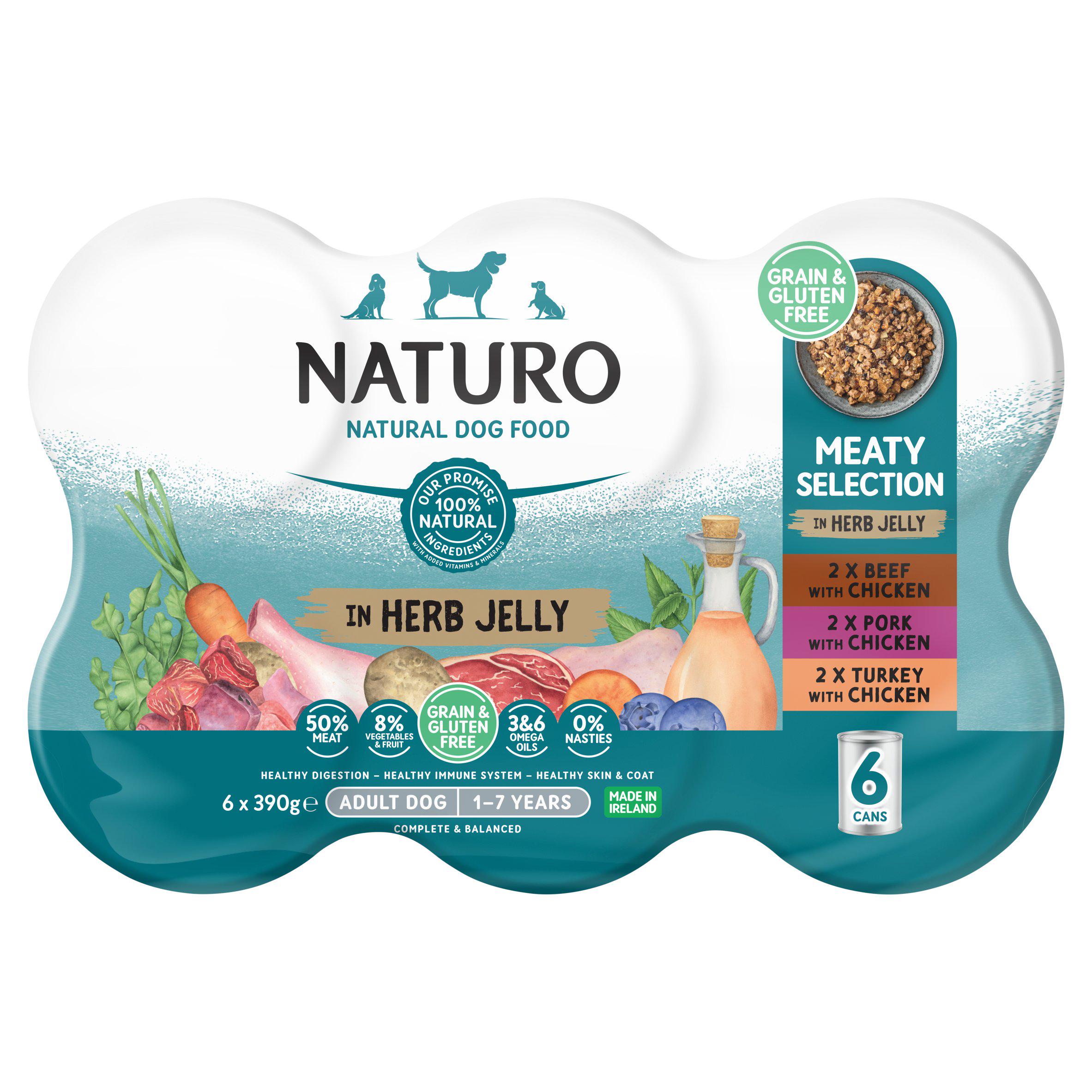Naturo Adult Dog Grain & Gluten Free Variety Cans in Jelly