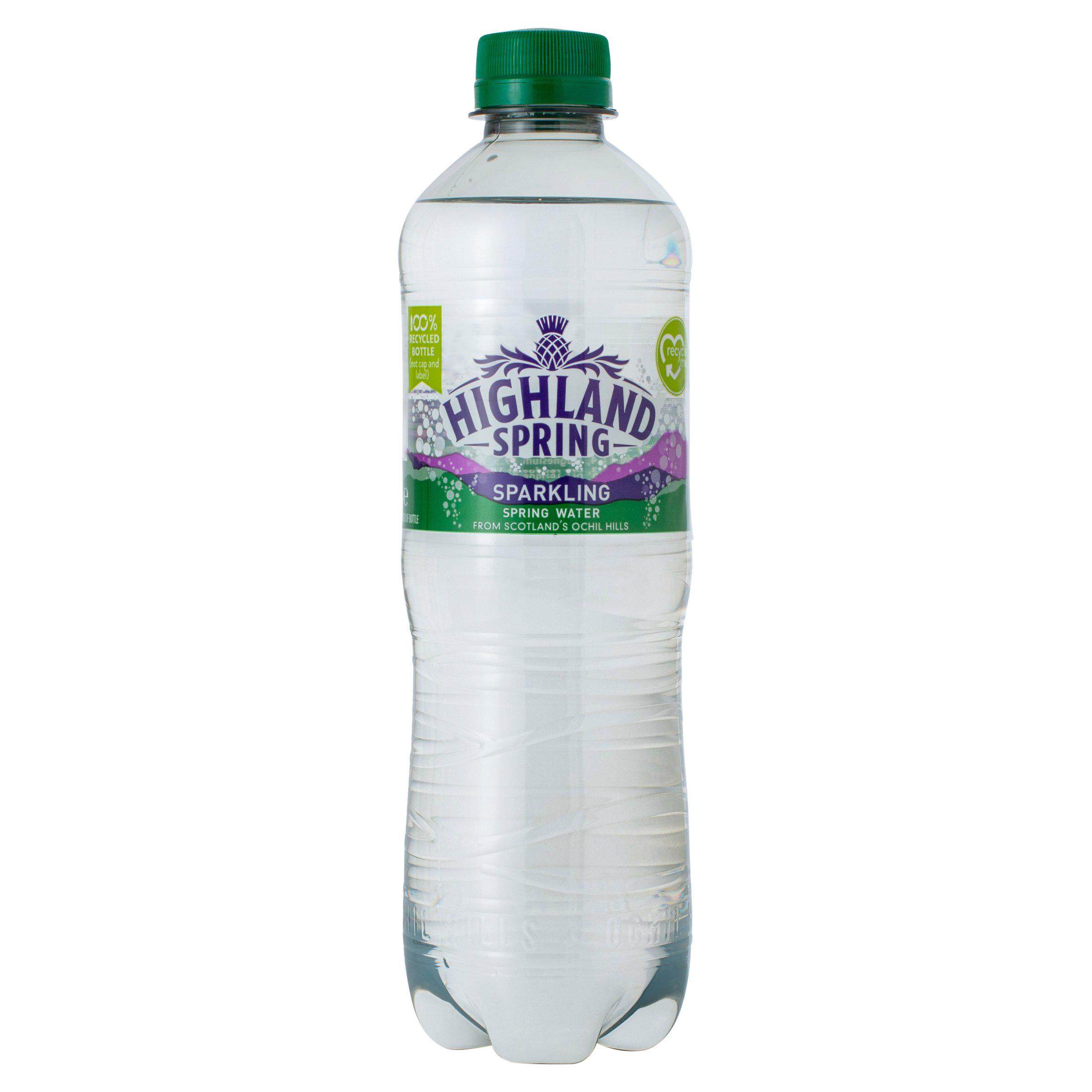 100% Recycled Bottle* Sparkling Spring Water 500ml