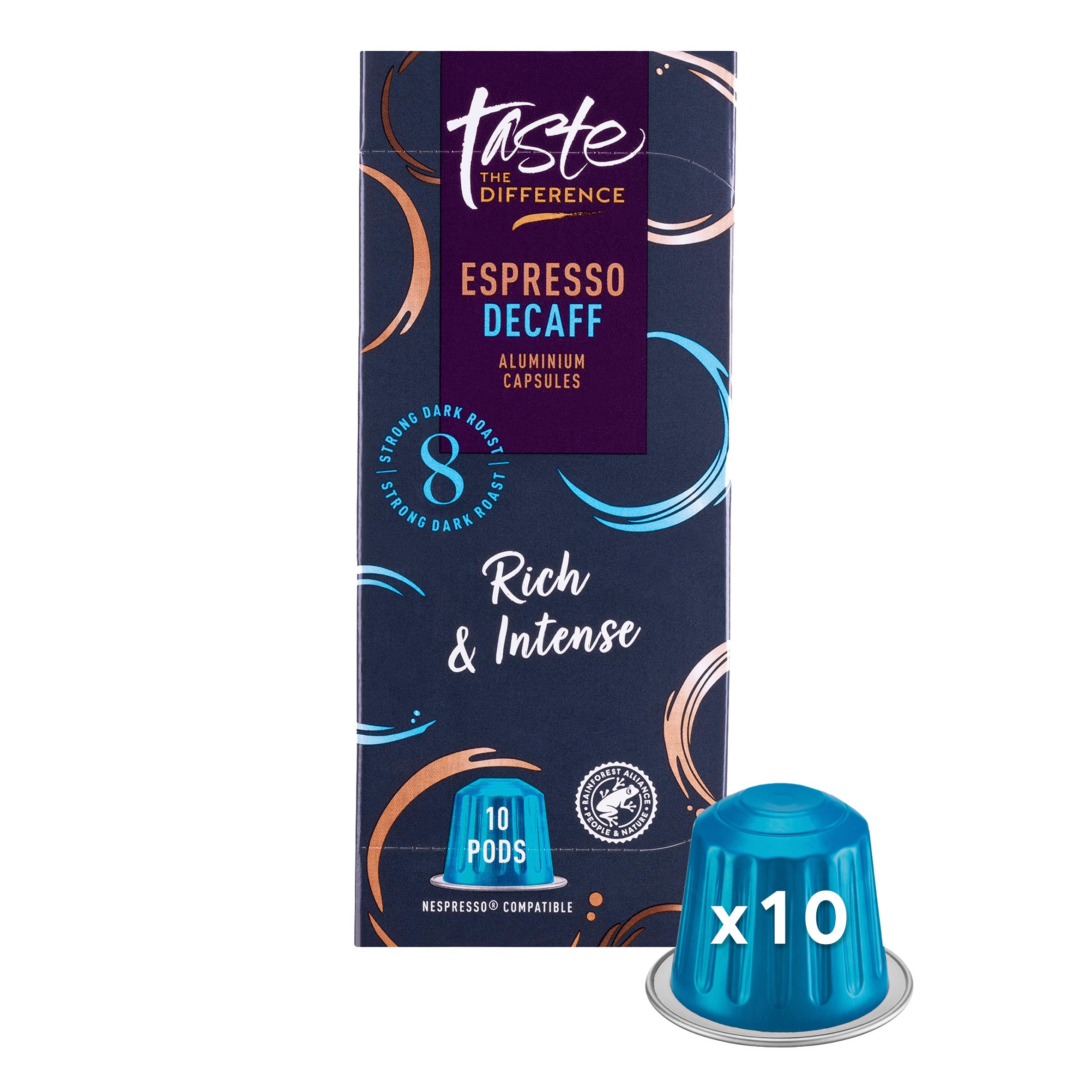 Sainsbury's Espresso Decaff Pods, Taste the Difference x10 52g thumbnail 2