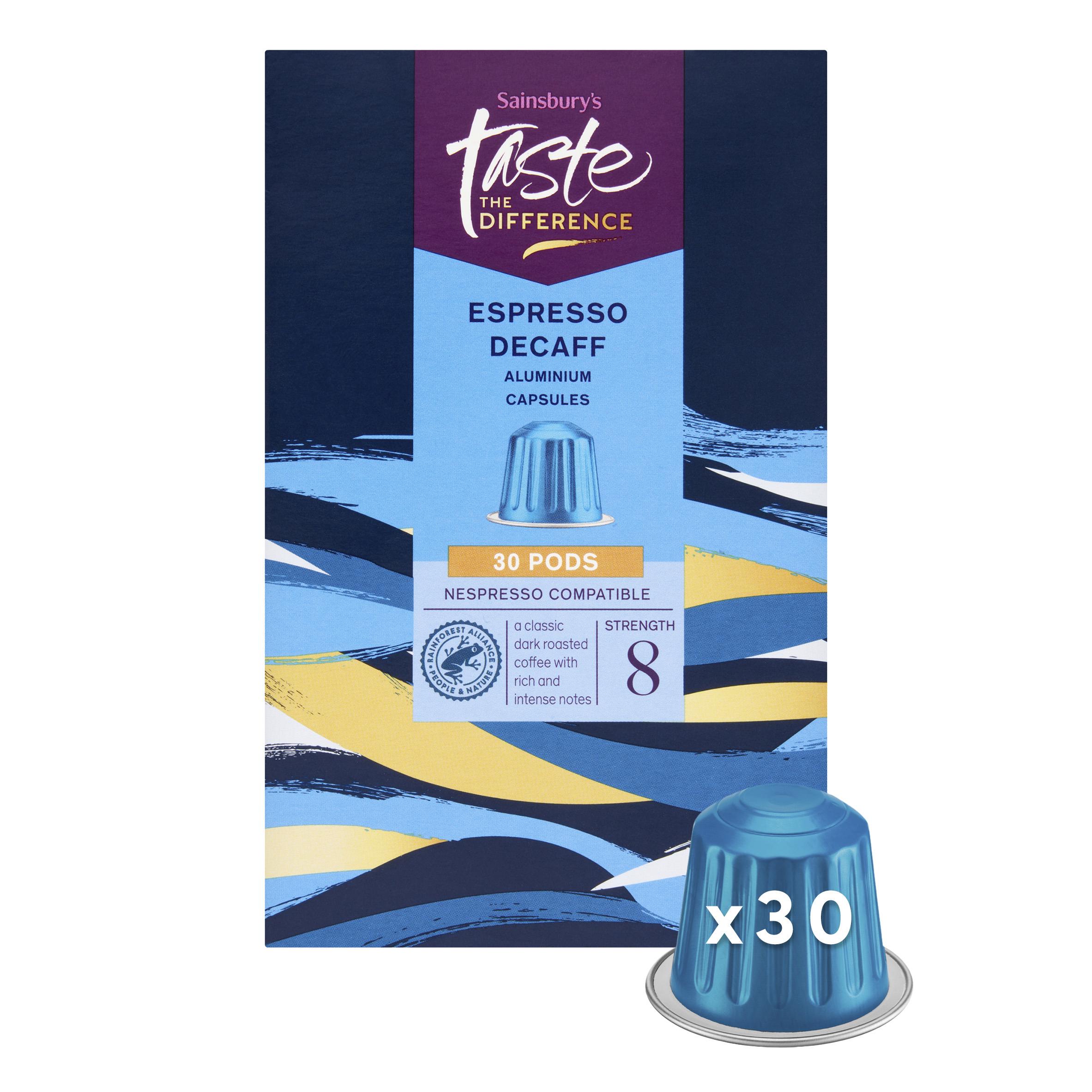 Sainsbury's Espresso Decaff Pods, Taste the Difference x30 156g thumbnail 2