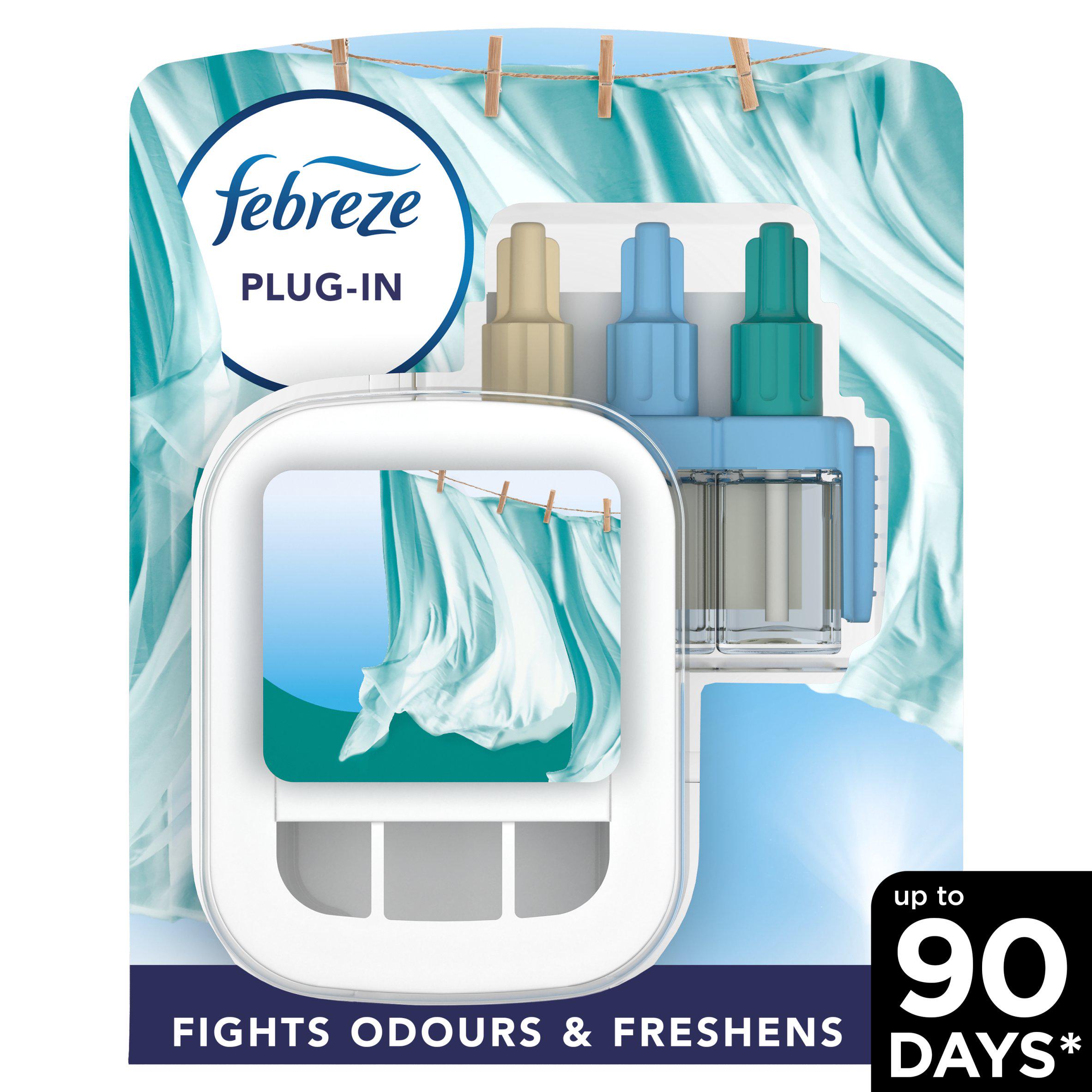 Febreze 3Volution Fresh Linen Smart Programming Air Freshener Plug In Starter Kit 20ml