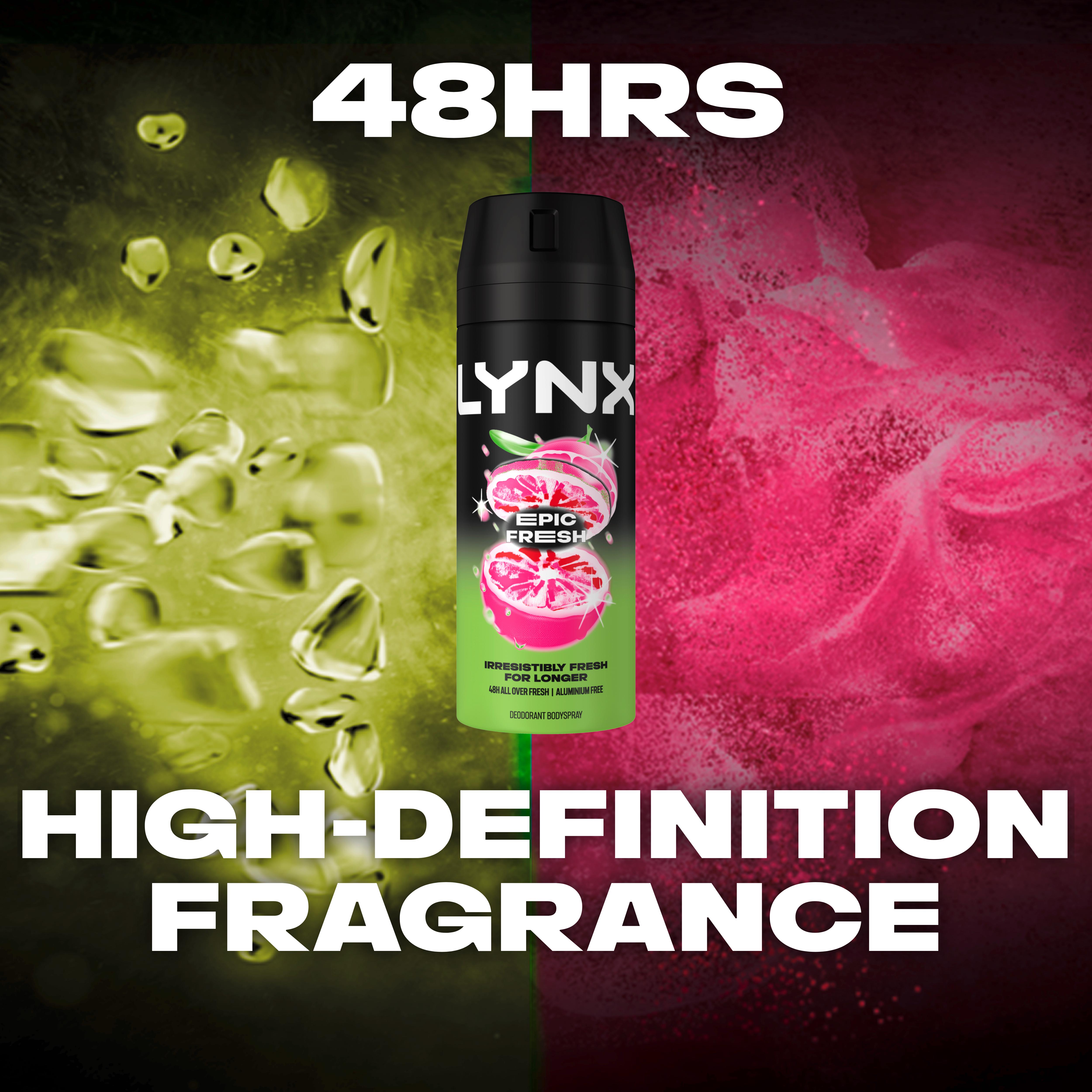 Lynx Epic Fresh 48h Deodorant Body Spray for Men 150ml thumbnail 4