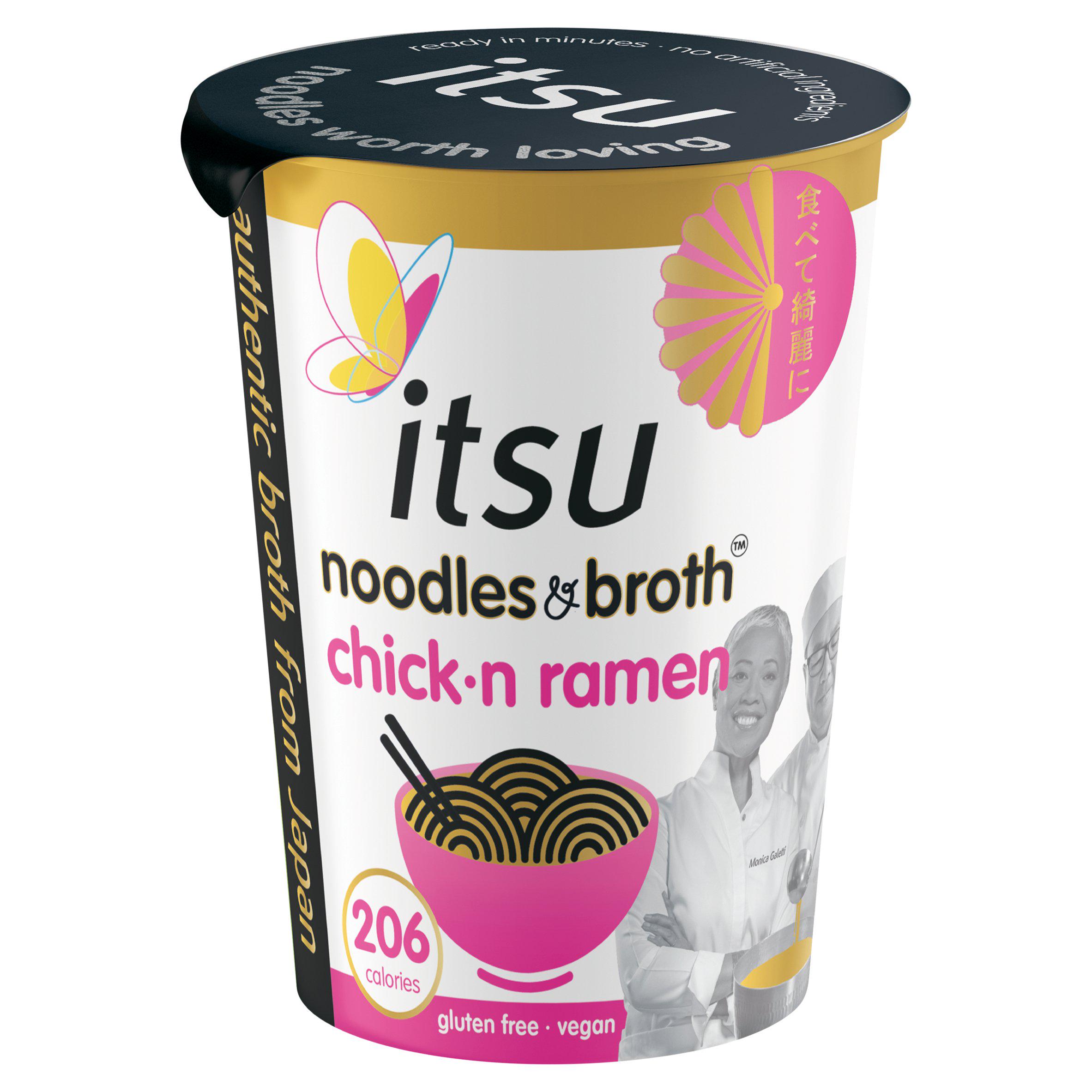 itsu chick-n ramen instant noodles & broth pot 64g