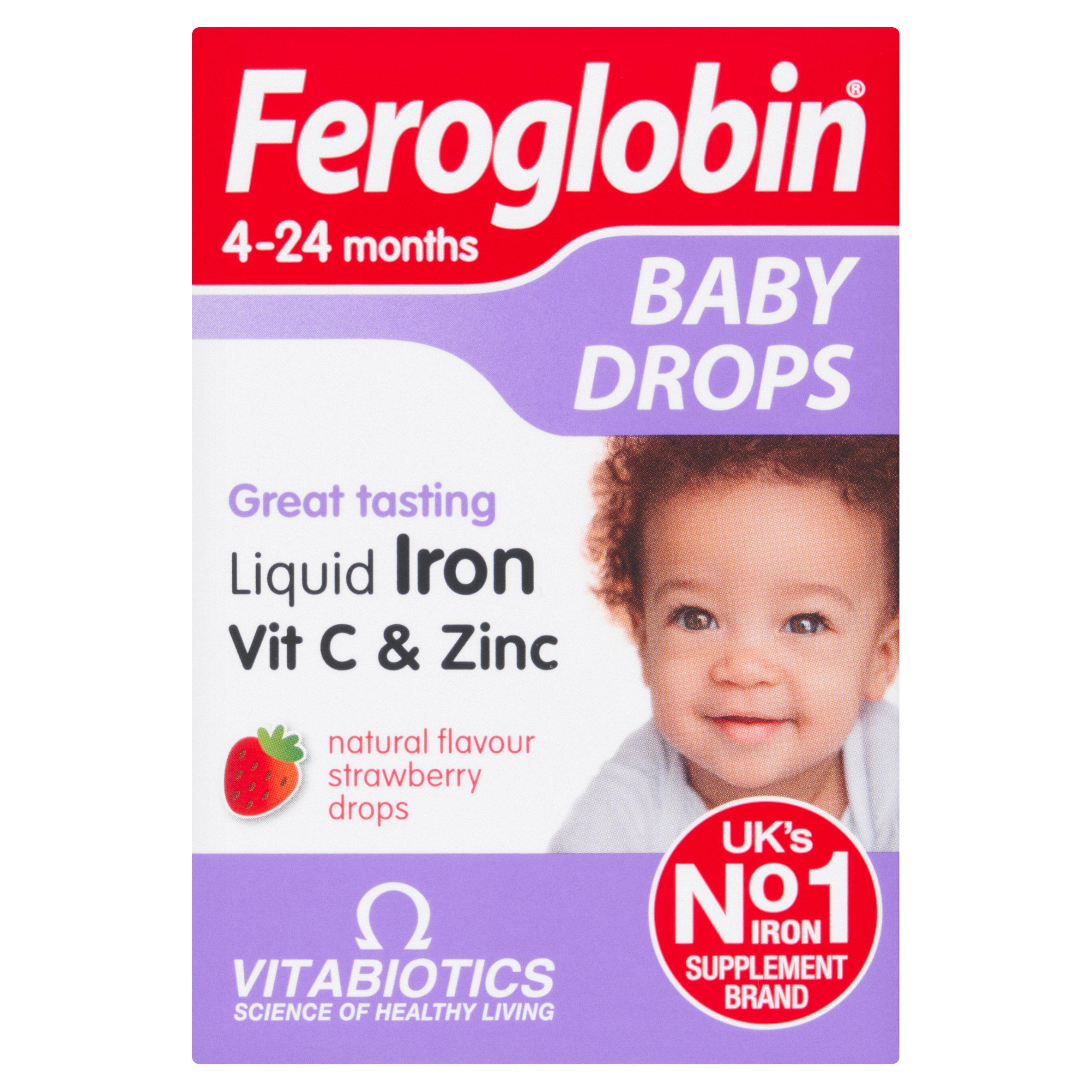 Natural Flavour Strawberry Baby Drops 4-24 Months 30ml