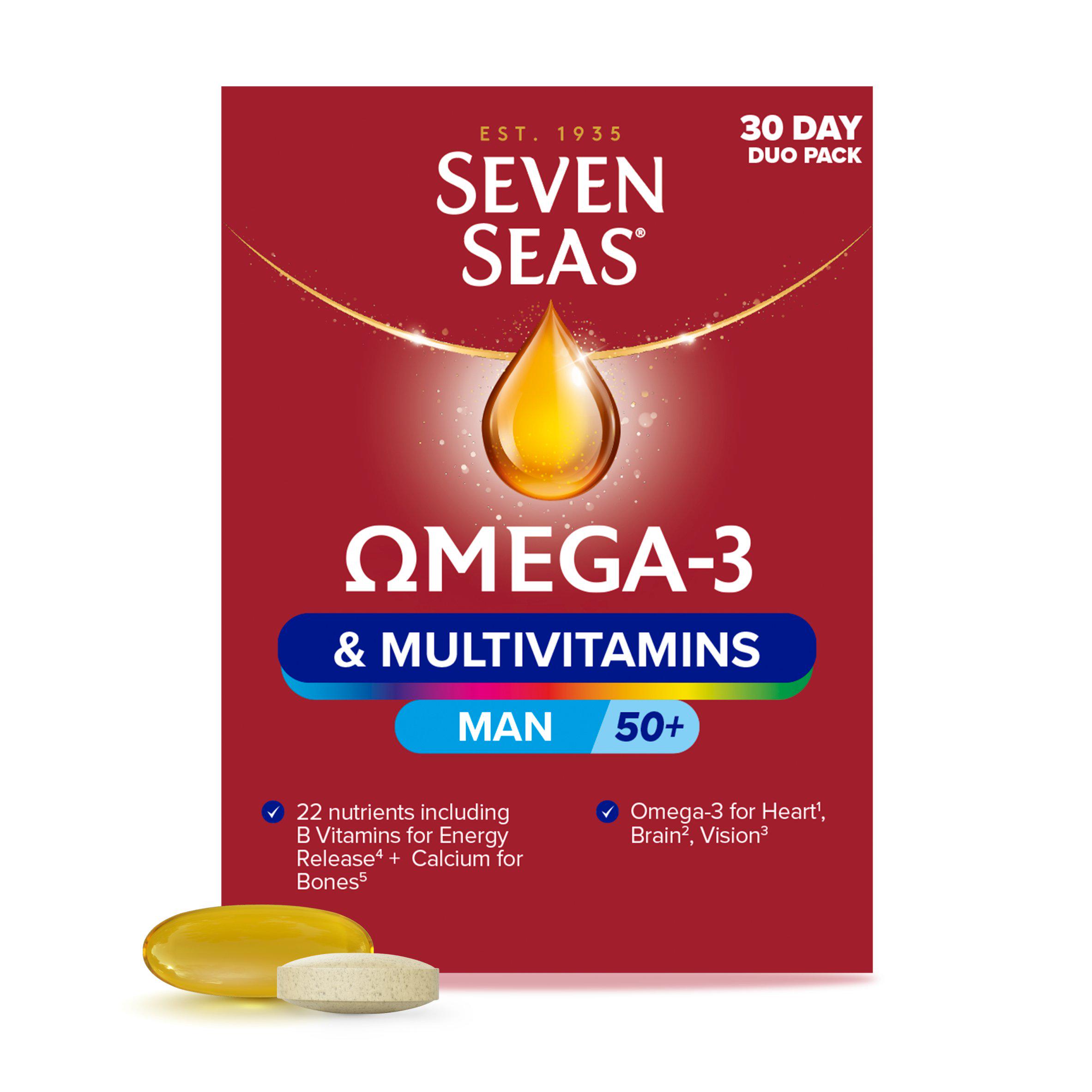 Seven Seas Omega-3 & Multivitamins Man 50+