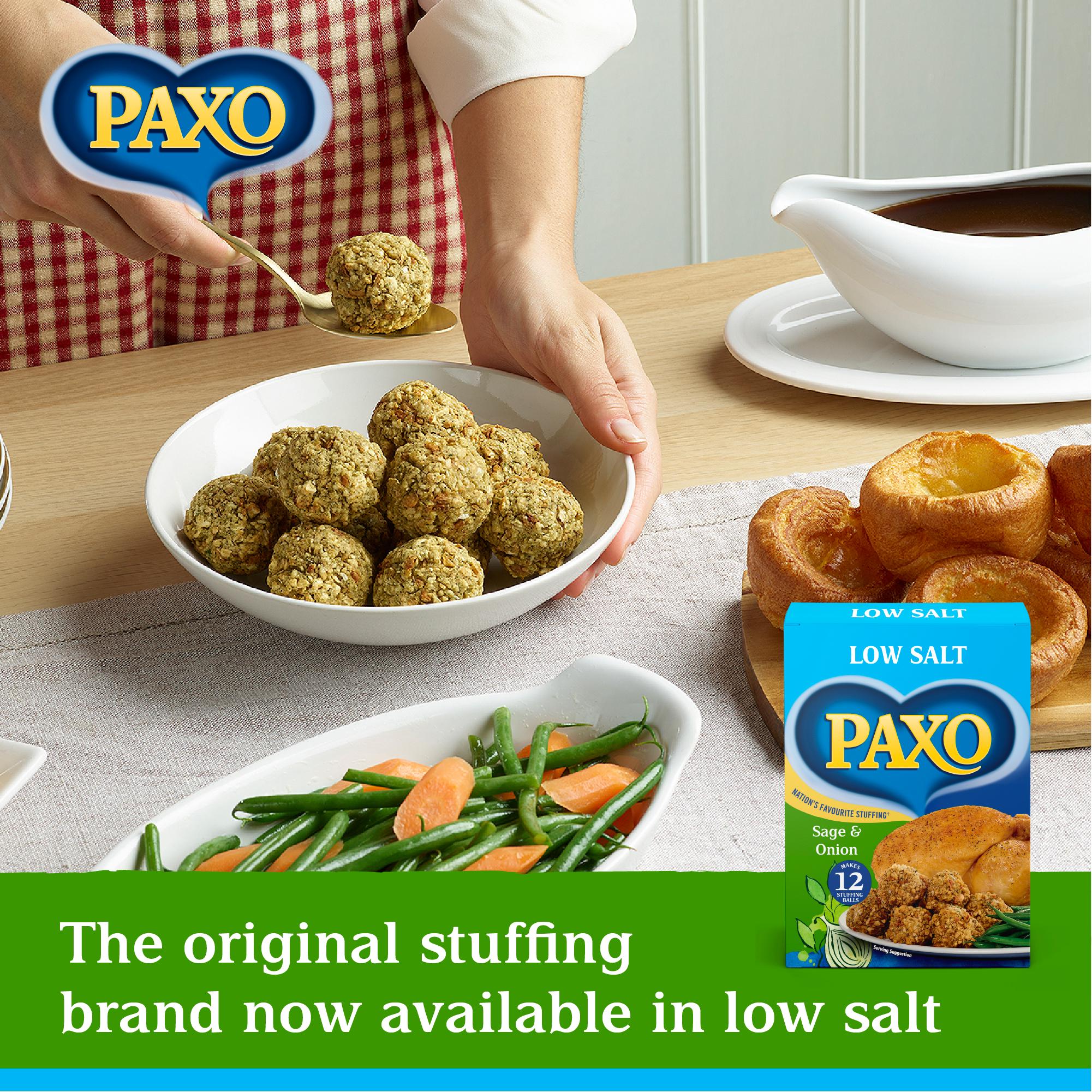 Paxo Sage & Onion Low Salt Stuffing Mix 170g thumbnail 2