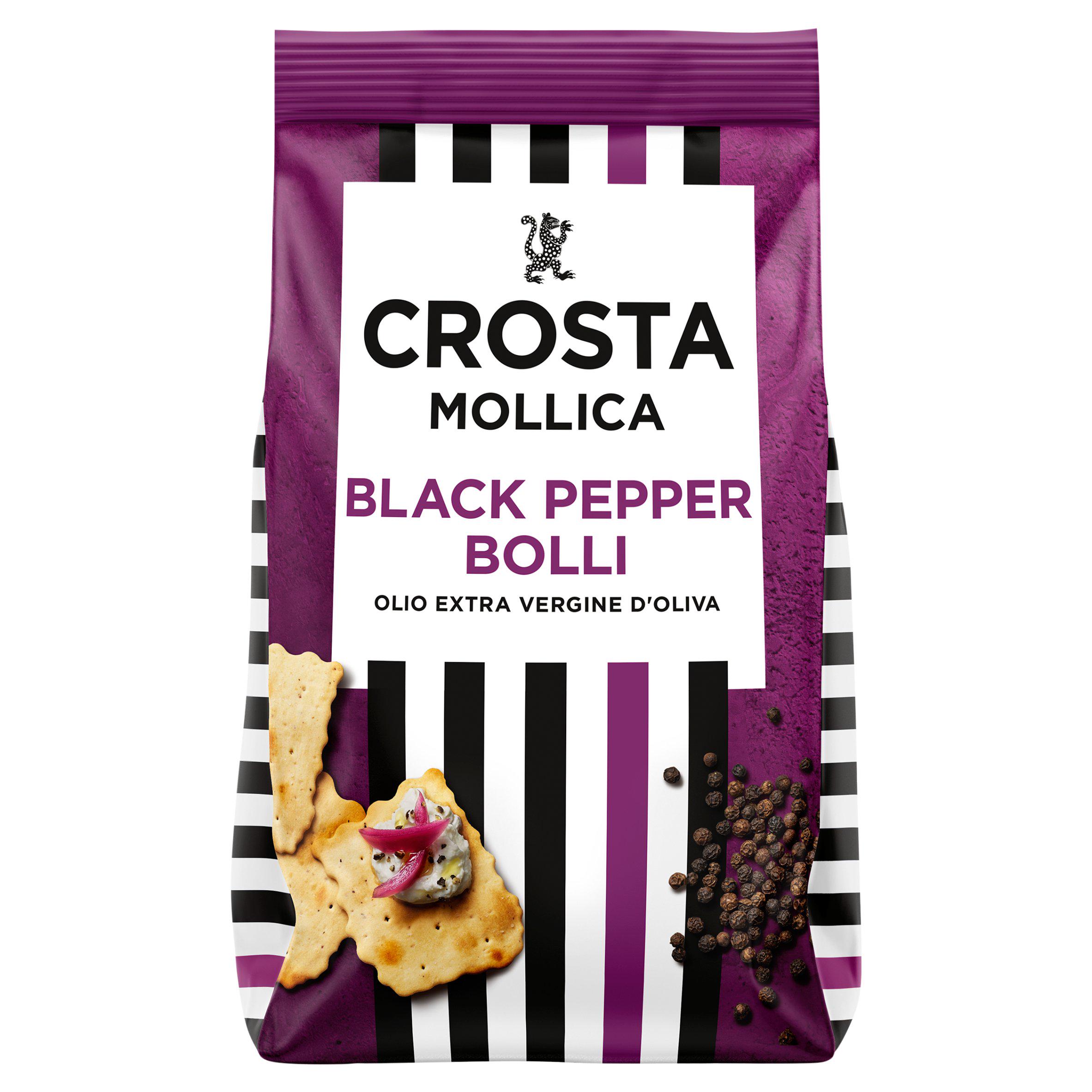 Crosta & Mollica Bolli Italian Crackers with Black Peppercorn