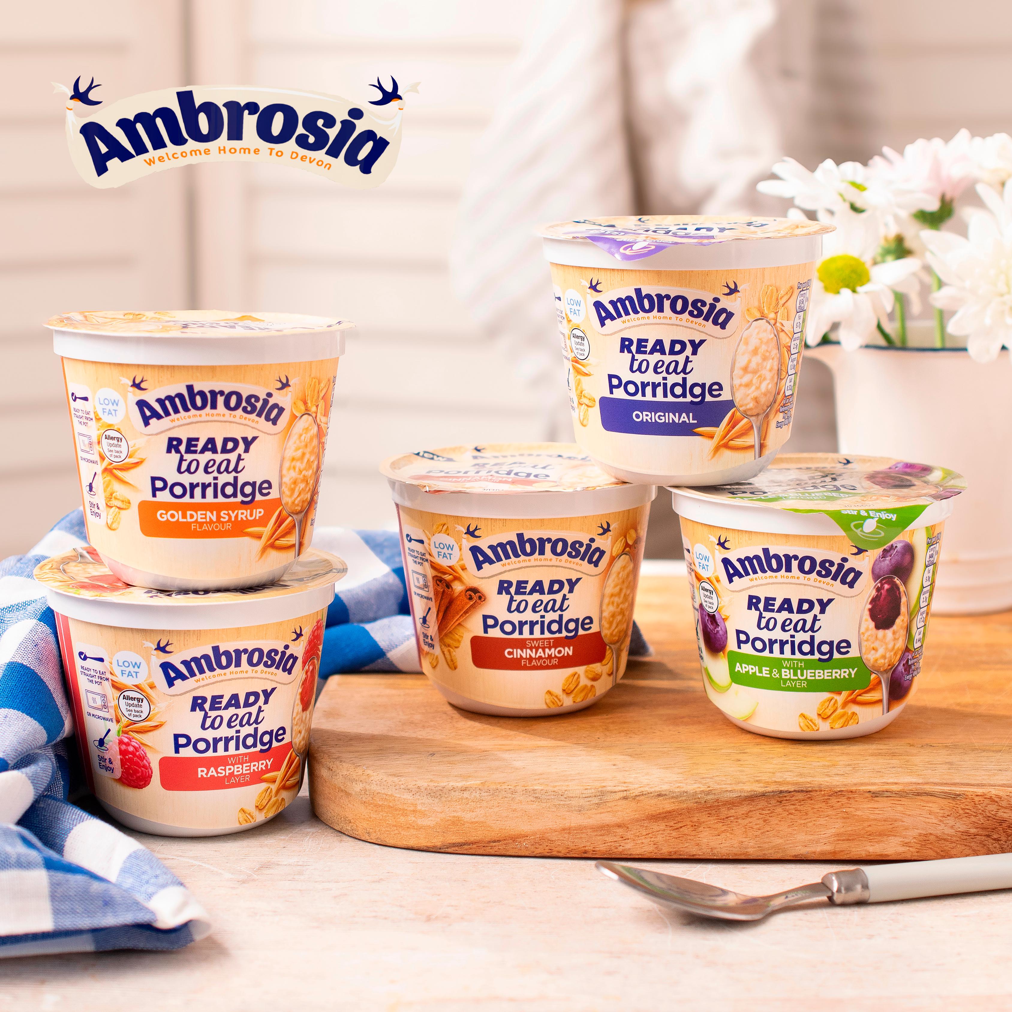 Ambrosia Ready to Eat Porridge Oat Cereal Pot Golden Syrup 210g thumbnail 5