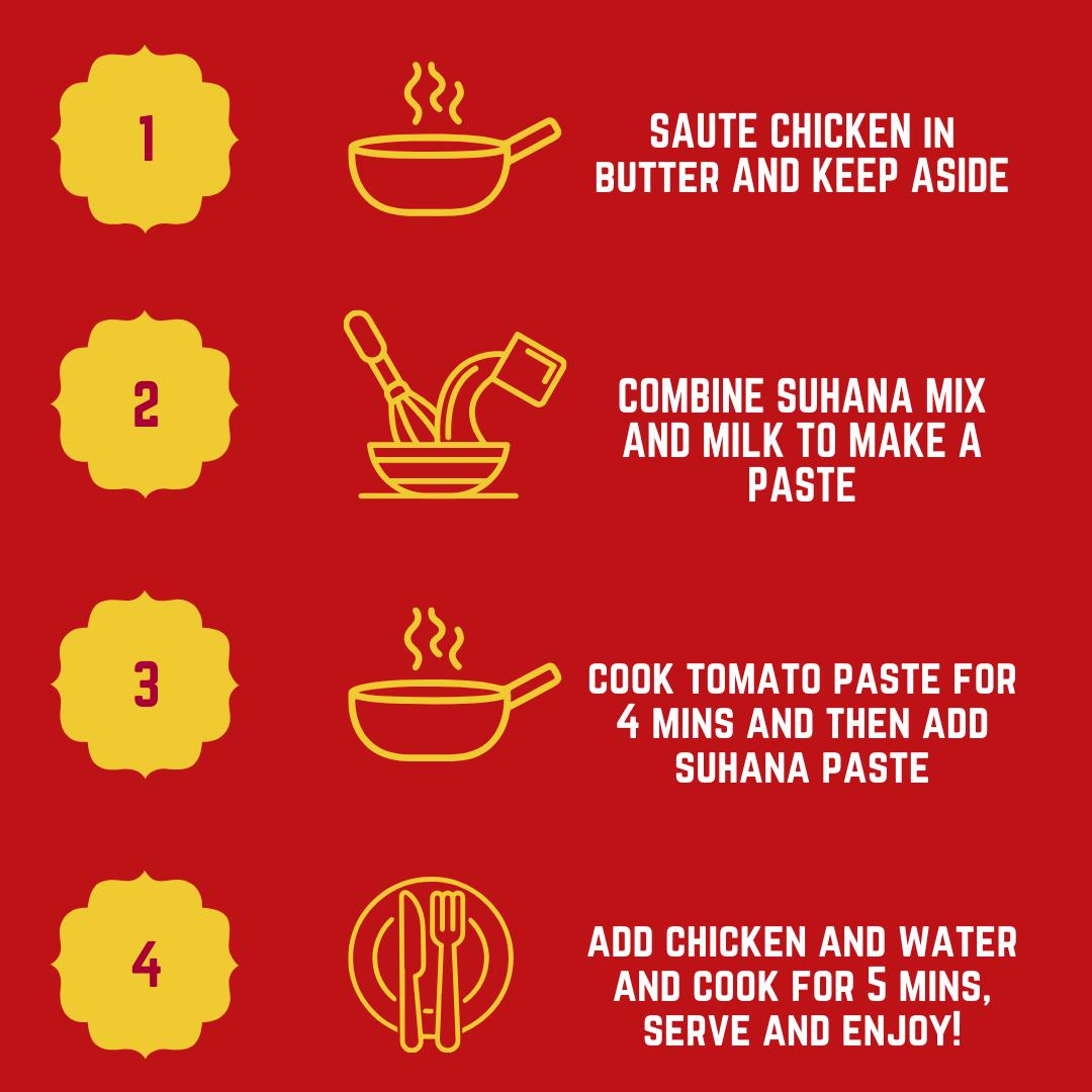 Suhana Butter Chicken Masala Spice Mix 50g thumbnail 4