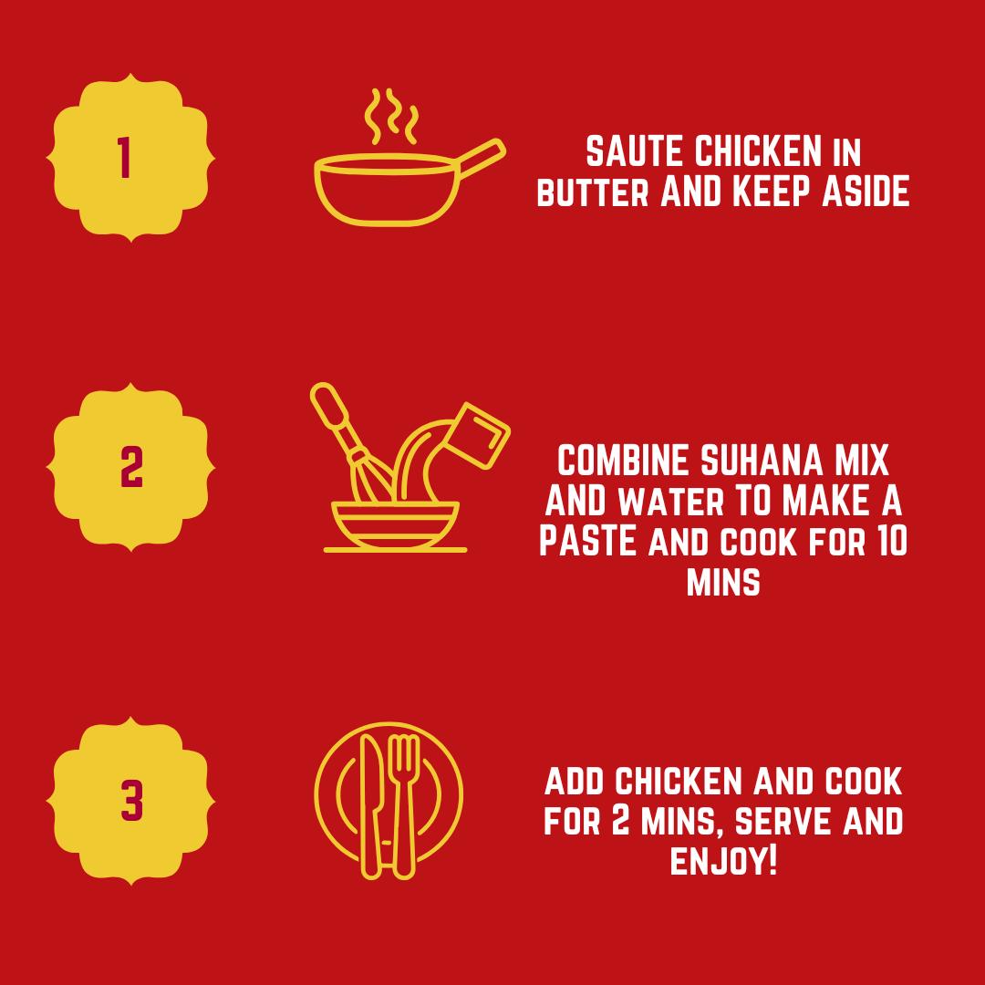 Suhana Chicken Tikka Masala Spice Mix 80g thumbnail 4