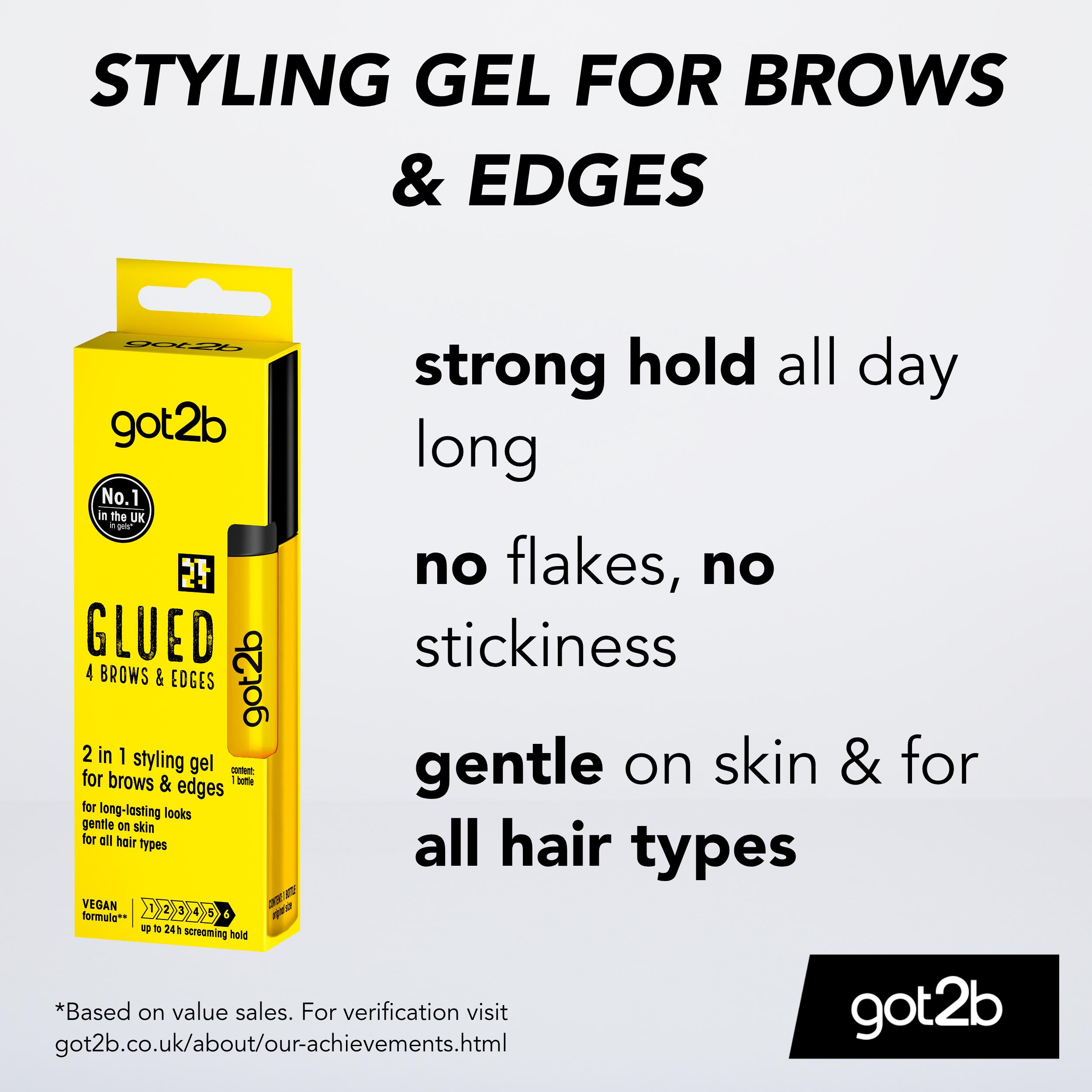 Schwarzkopf Got2b Glued Brows & Edges 2 in1 Gel x4 16ml thumbnail 3