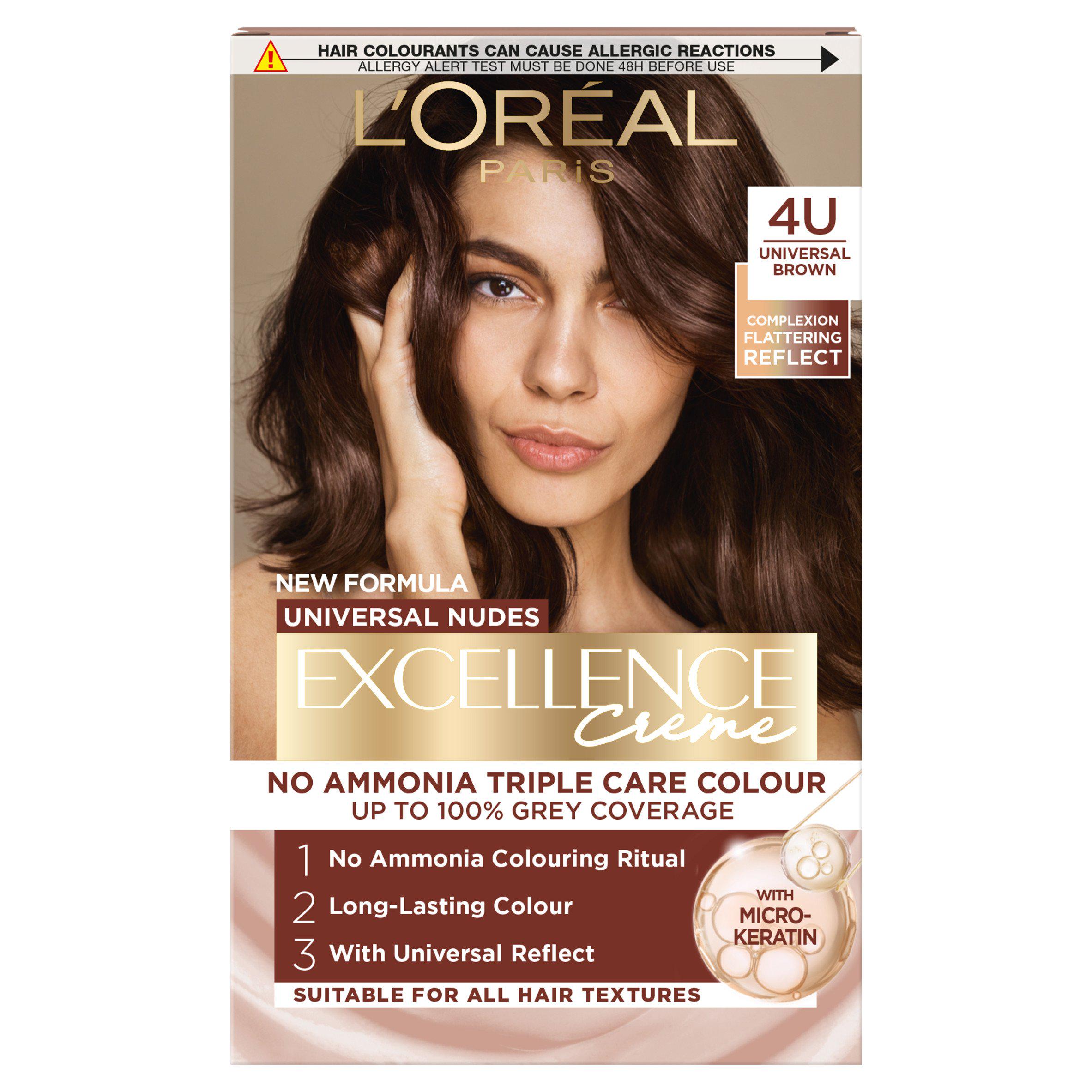 L'Oreal Paris Excellence Universal Nudes Universal Brown 4U with Complexion Flattering Reflects