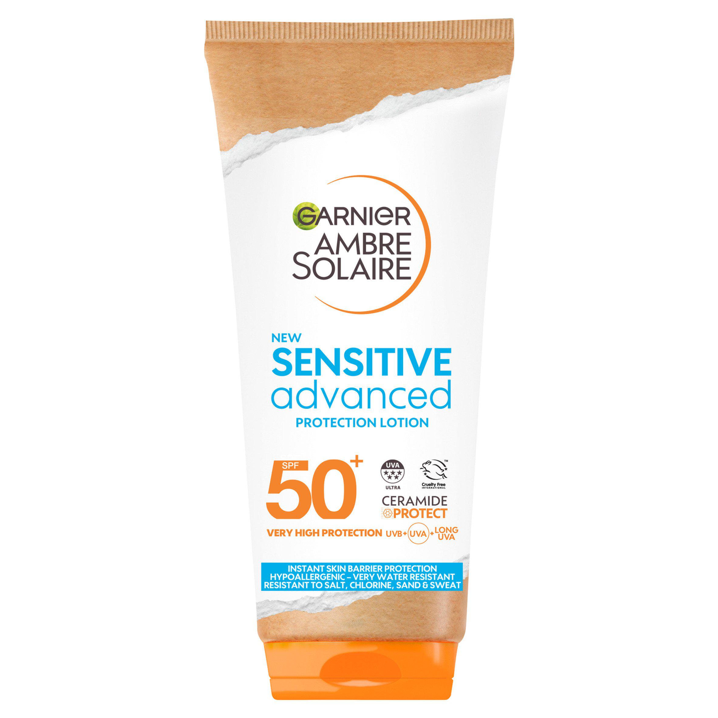 Garnier Ambre Solaire 175ml SPF 50+ Sensitive Sun Cream Lotion