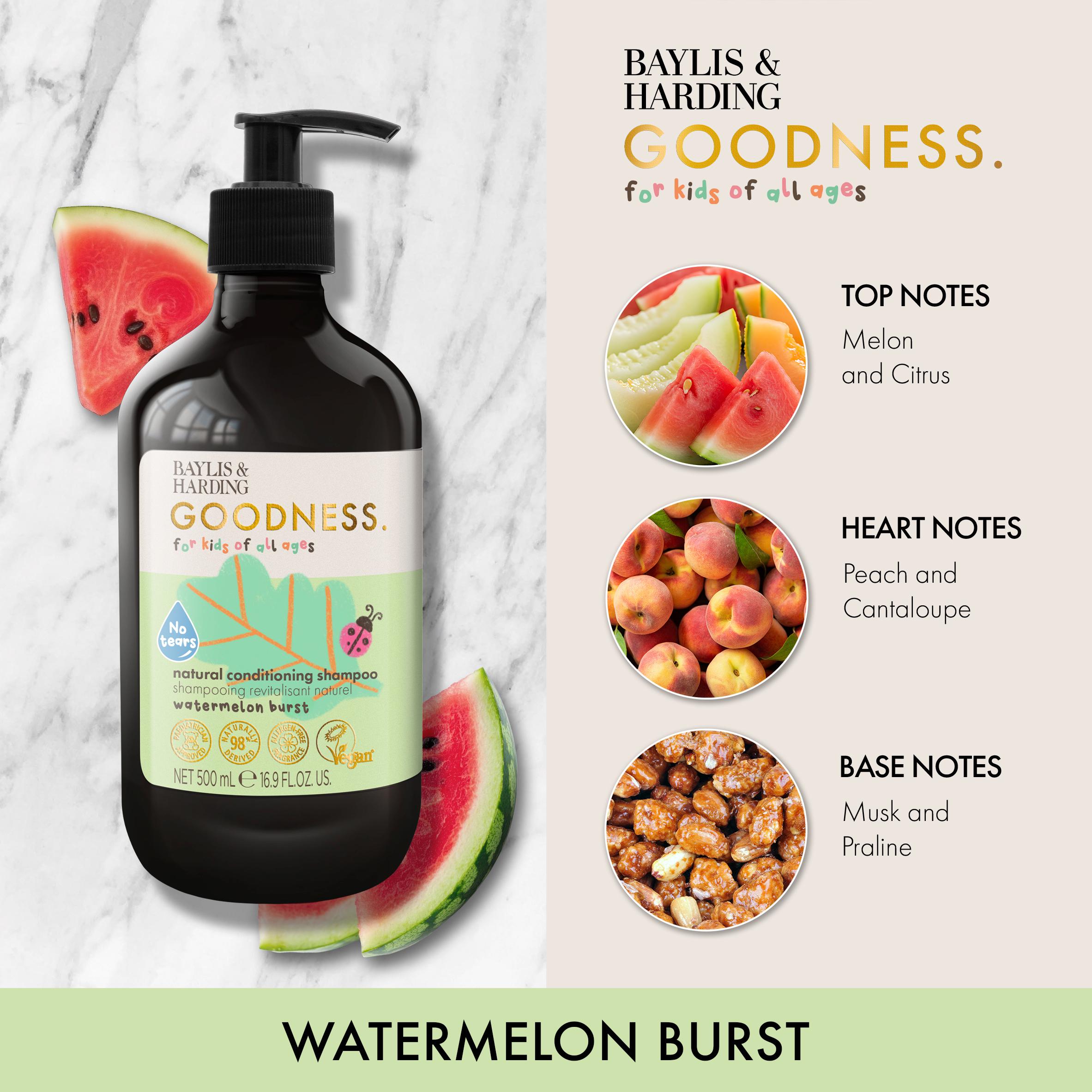 Baylis & Harding Goodness Kids Watermelon Burst Conditioning Shampoo 500ml thumbnail 2