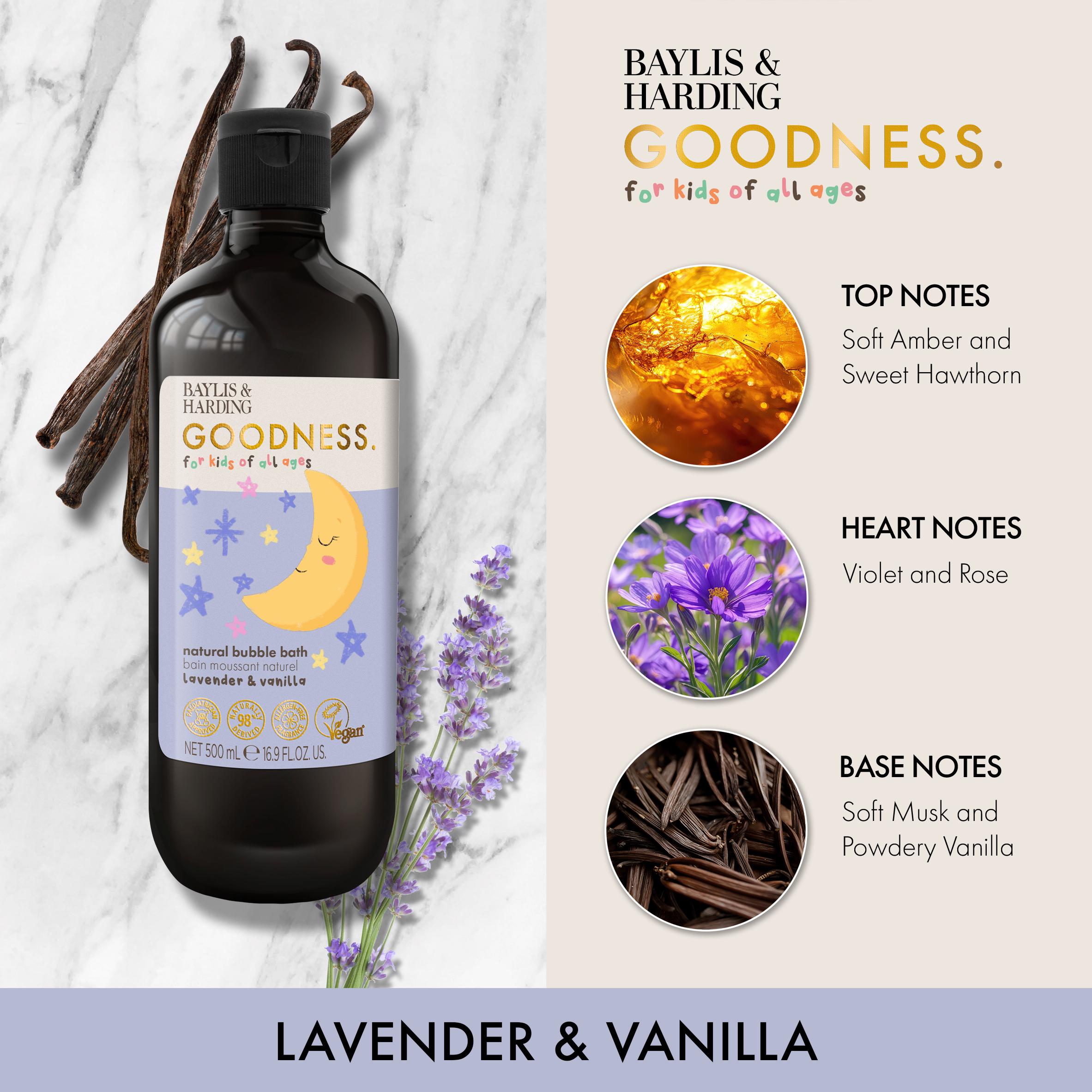 Baylis & Harding Goodness Kids Lavender & Chamomile Bubble Bath 500ml thumbnail 2
