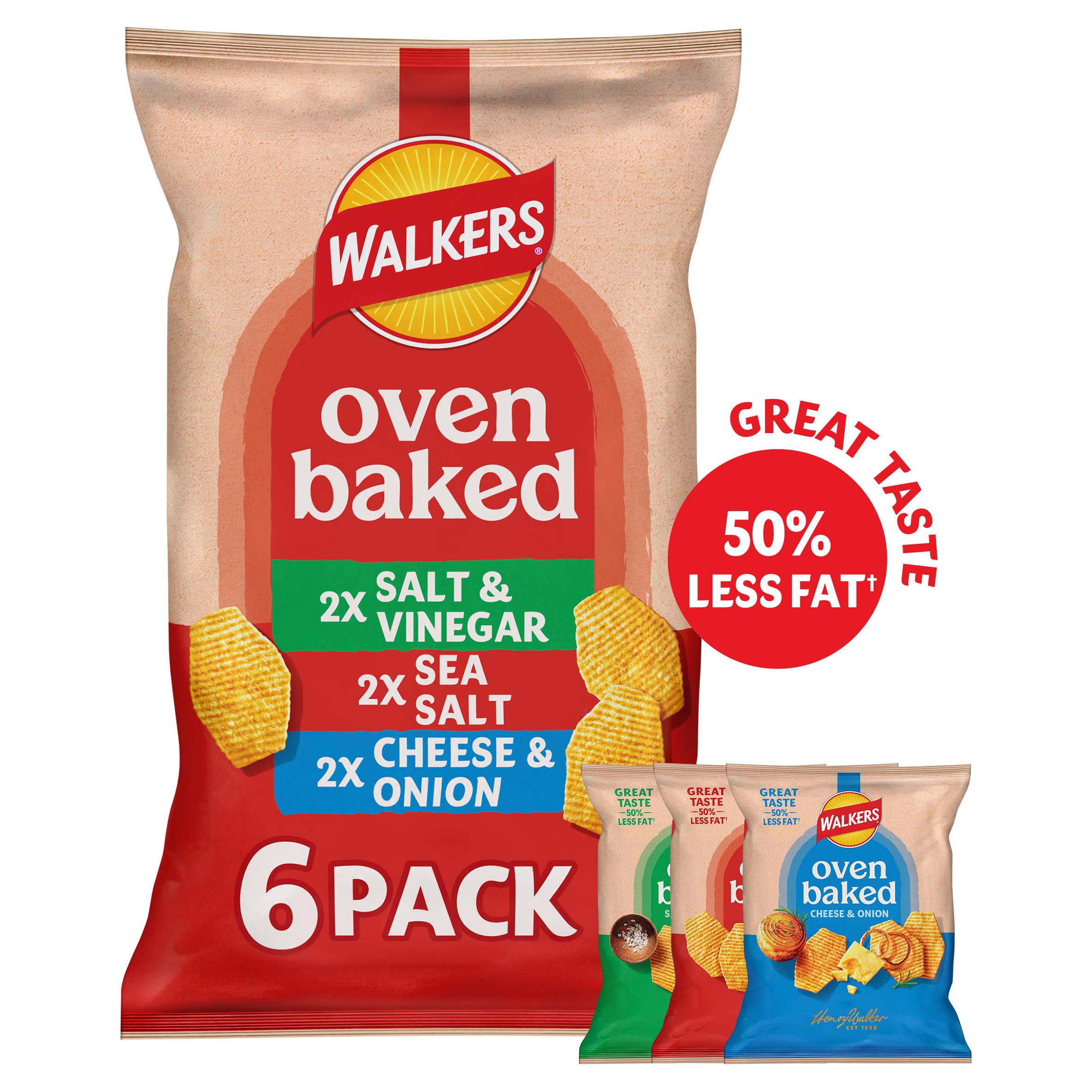 Walkers Baked Variety Multipack Crisps Snacks 6x22g thumbnail 2