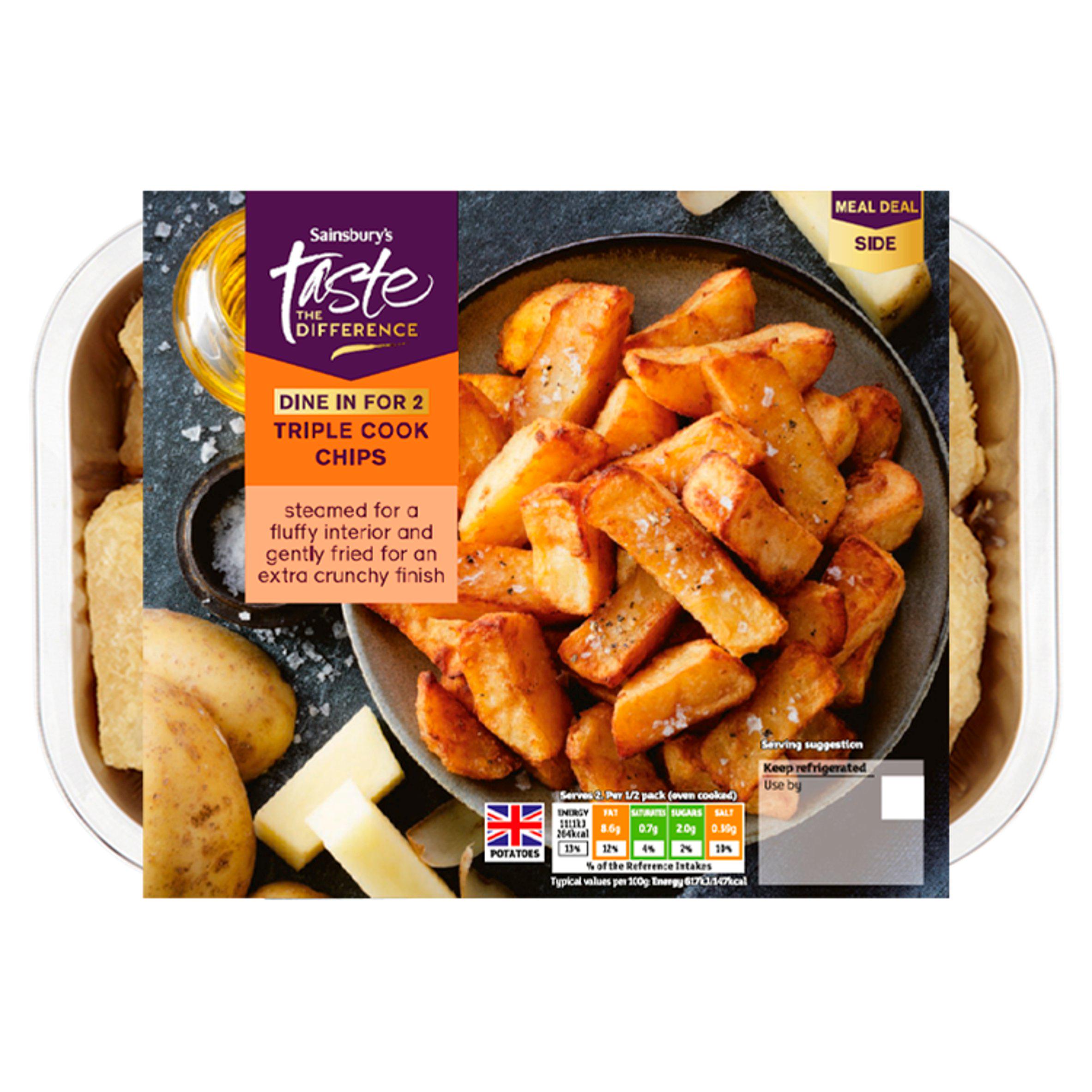Sainsbury's Chunky Triple Cook Chips, Taste the Difference 400g