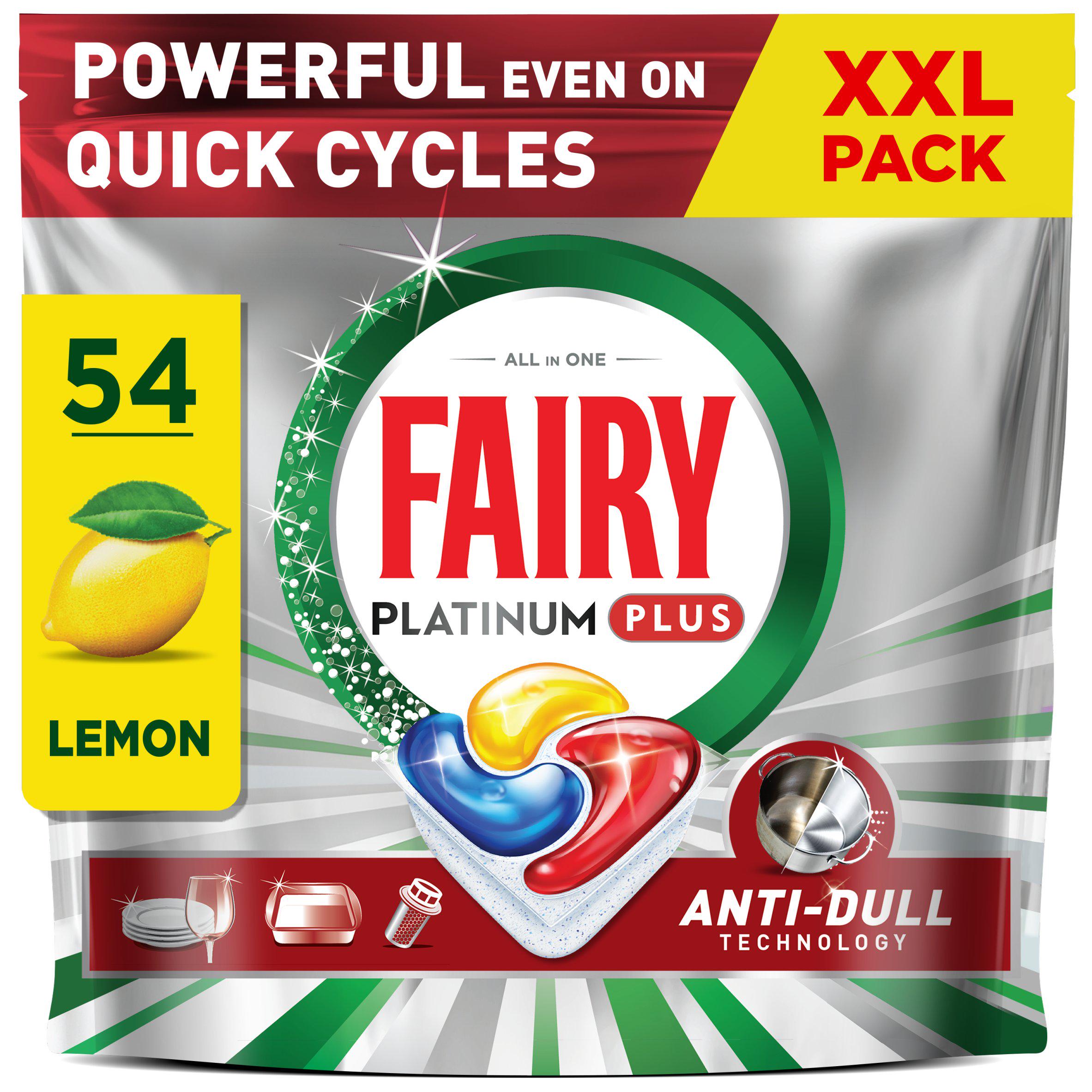Fairy 54 Platinum Plus Lemon Dishwasher Tablets