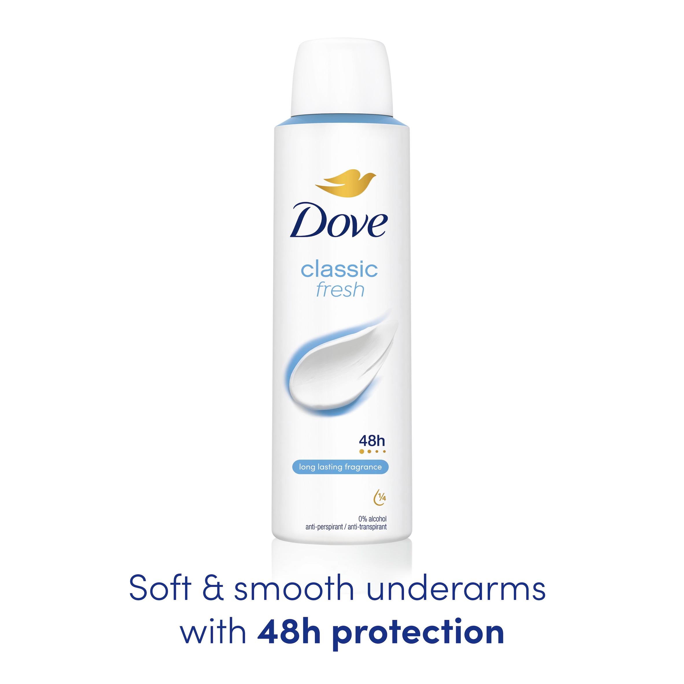 Dove Women Classic 48h Antiperspirant Deodorant 150ml thumbnail 3