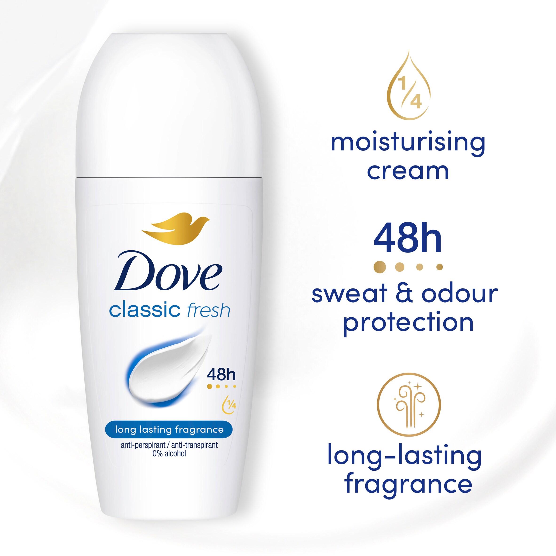 Dove Women Classic 48h Roll On Antiperspirant Deodorant 50ml thumbnail 2