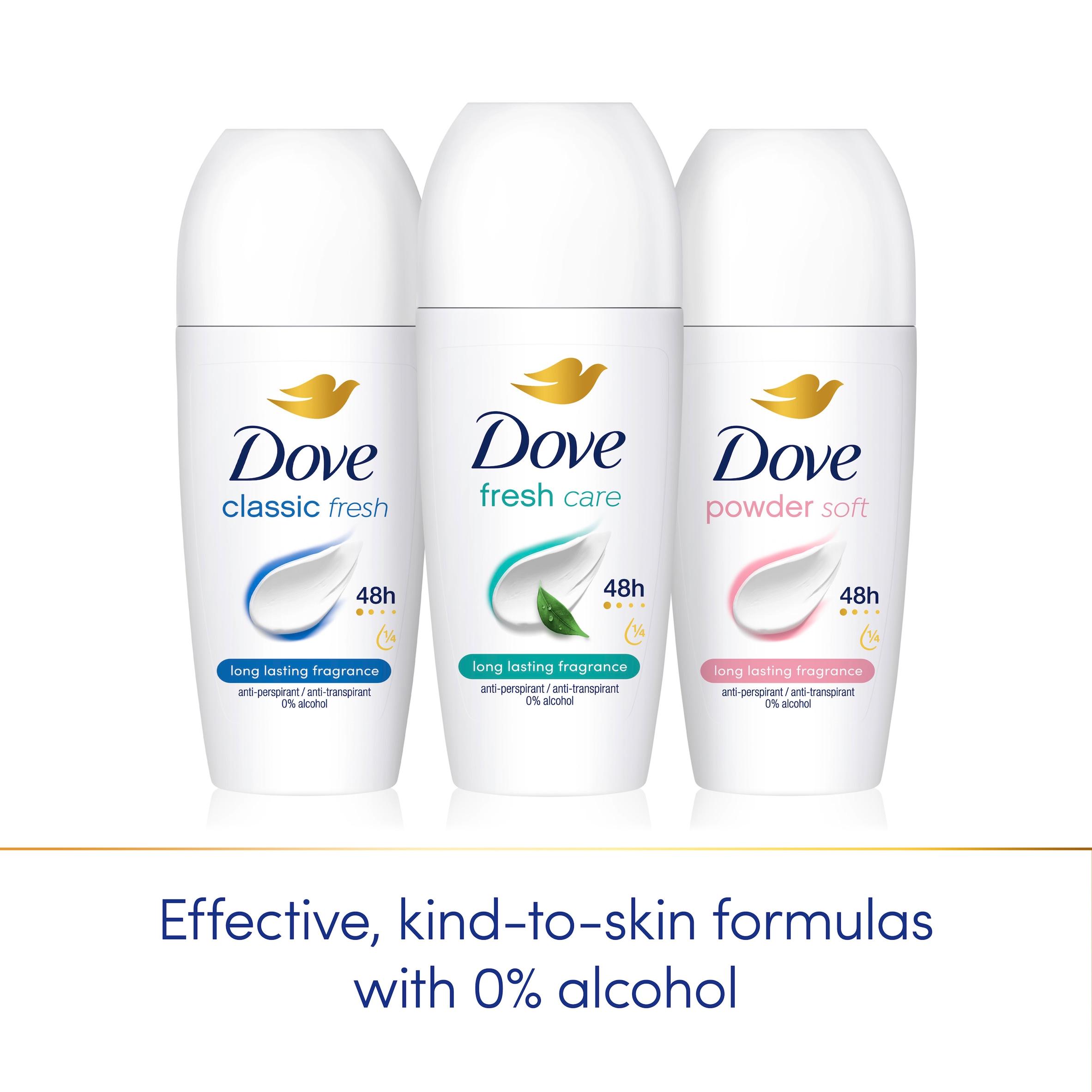 Dove Women Classic 48h Roll On Antiperspirant Deodorant 50ml thumbnail 4