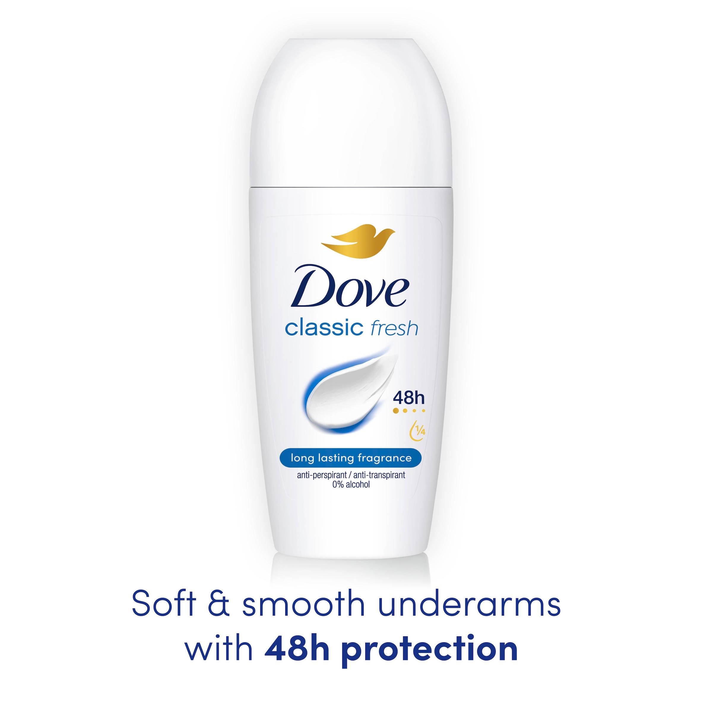 Dove Women Classic 48h Roll On Antiperspirant Deodorant 50ml thumbnail 5