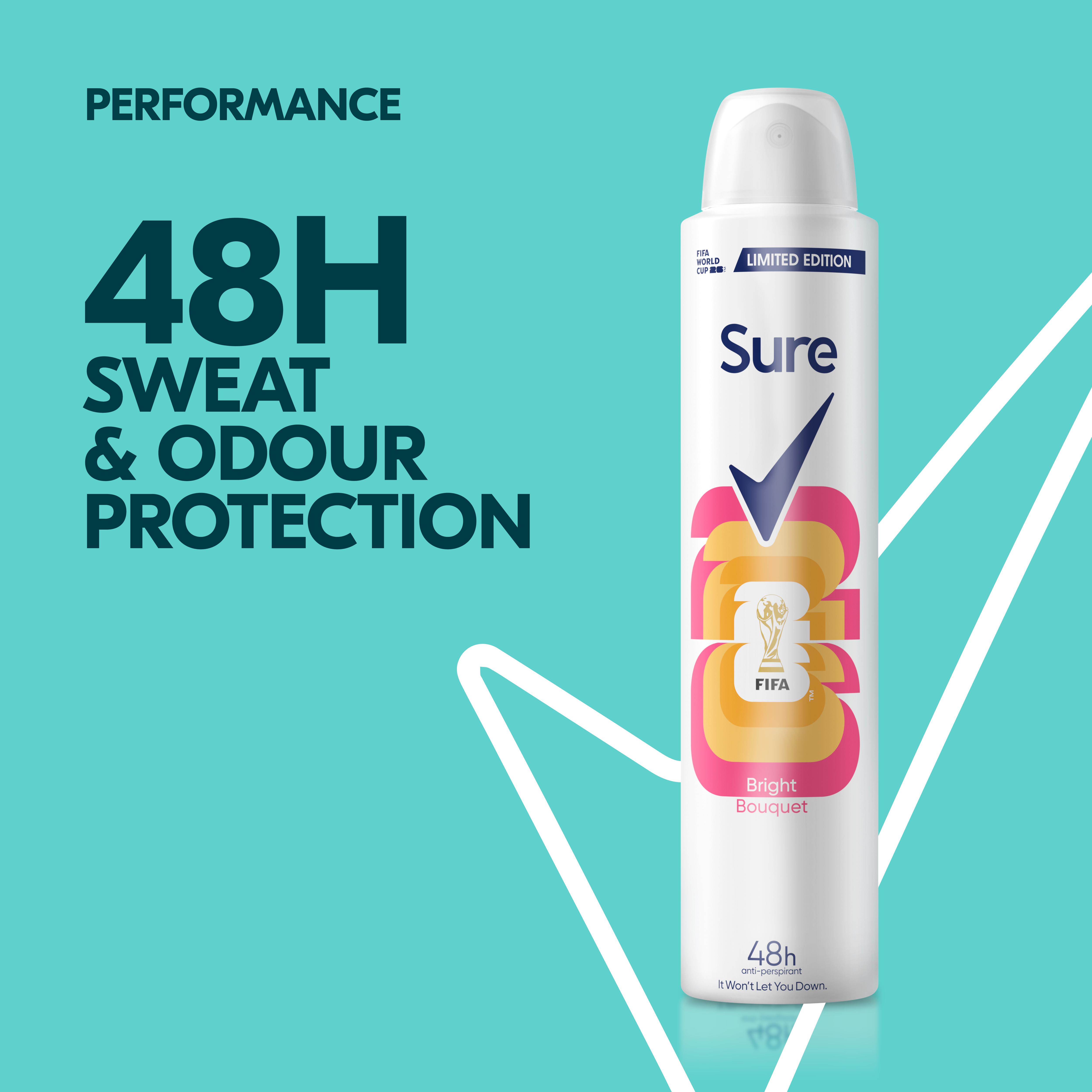 Sure Women 200ml Bright Bouquet 48h Antiperspirant Aerosol Deodorant thumbnail 2