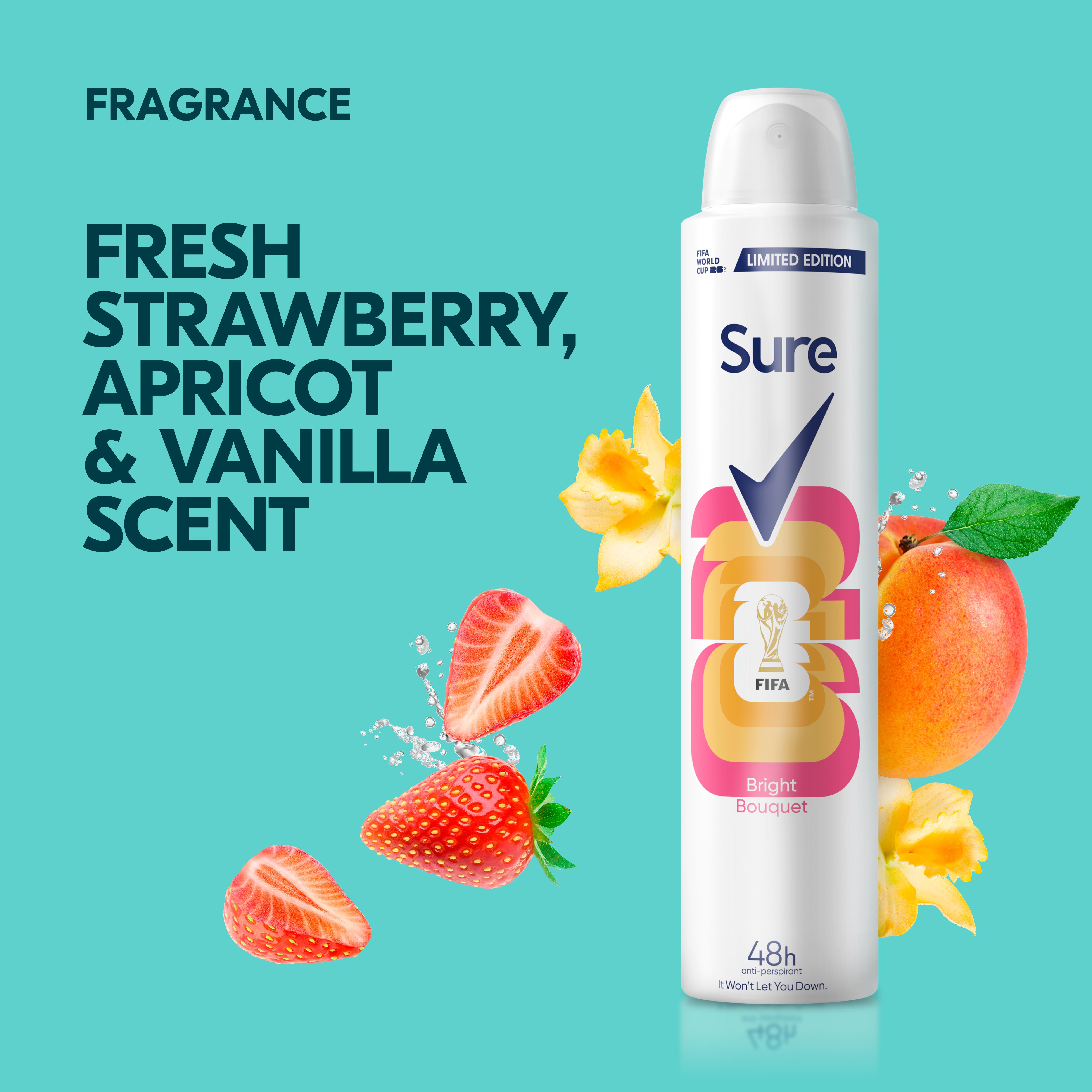 Sure Women 200ml Bright Bouquet 48h Antiperspirant Aerosol Deodorant thumbnail 3