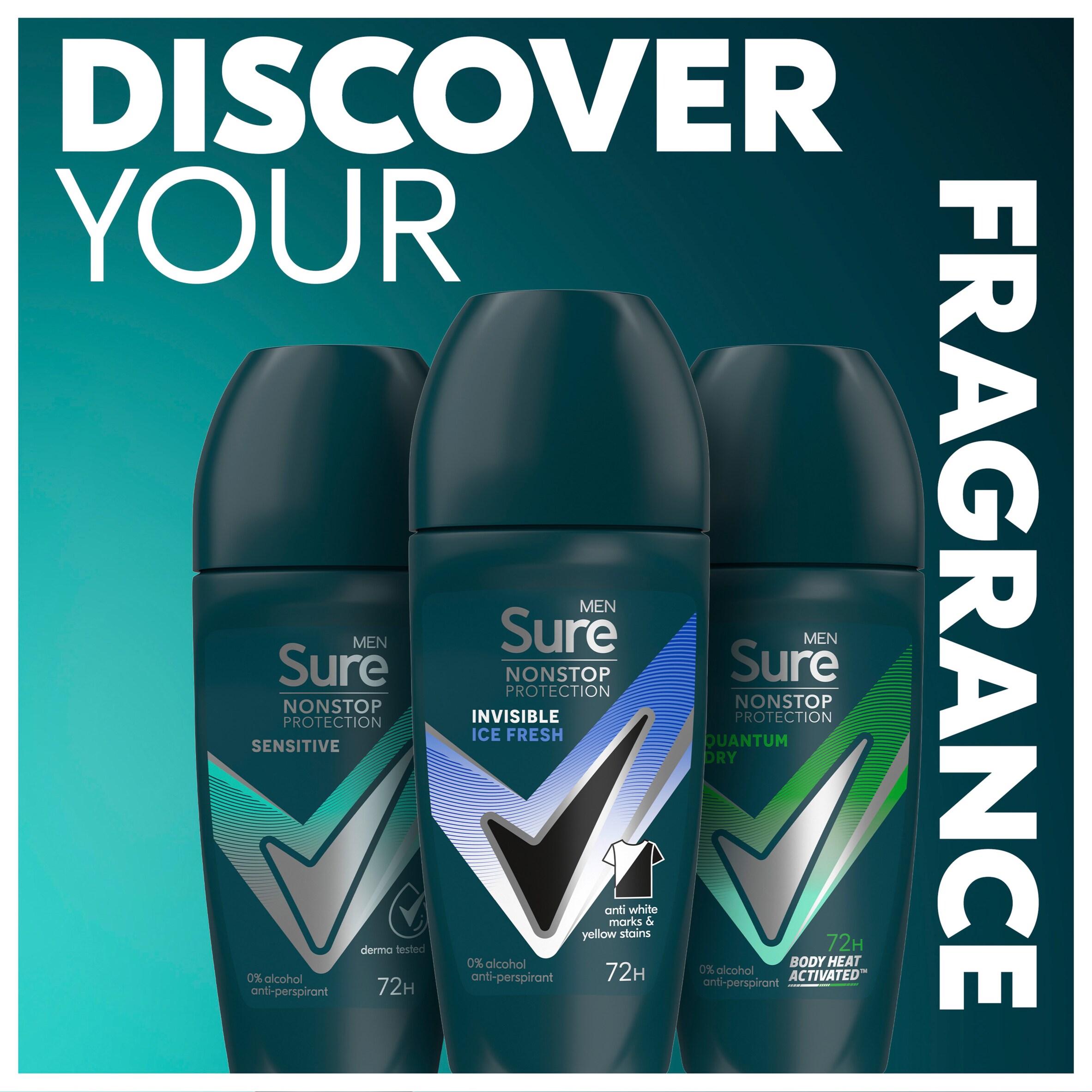 Sure Men Nonstop Invisible Ice Fresh Antiperspirant Deodorant Roll On 50ml thumbnail 5