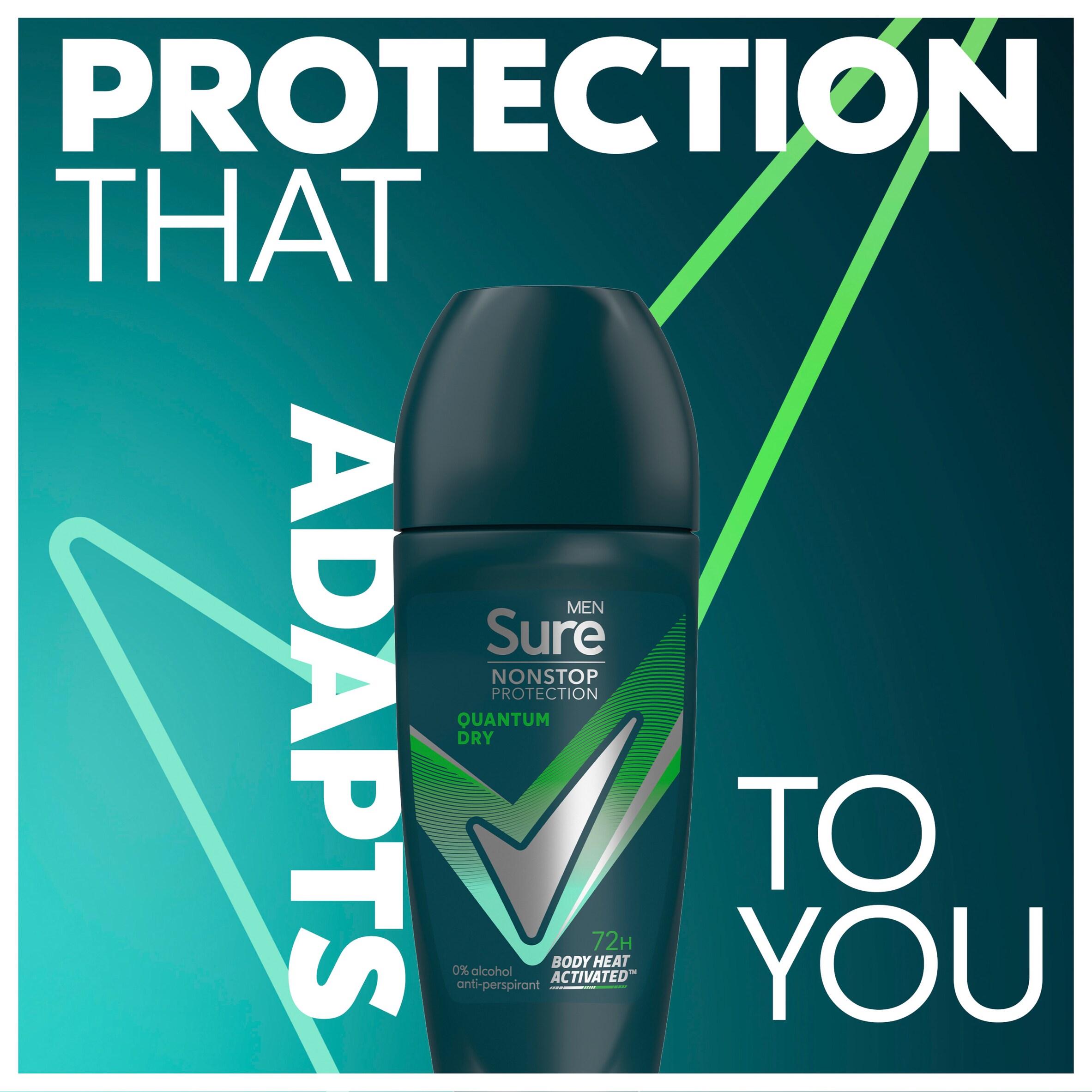 Sure Men Nonstop Quantum Dry Antiperspirant Deodorant Roll On 50ml thumbnail 2