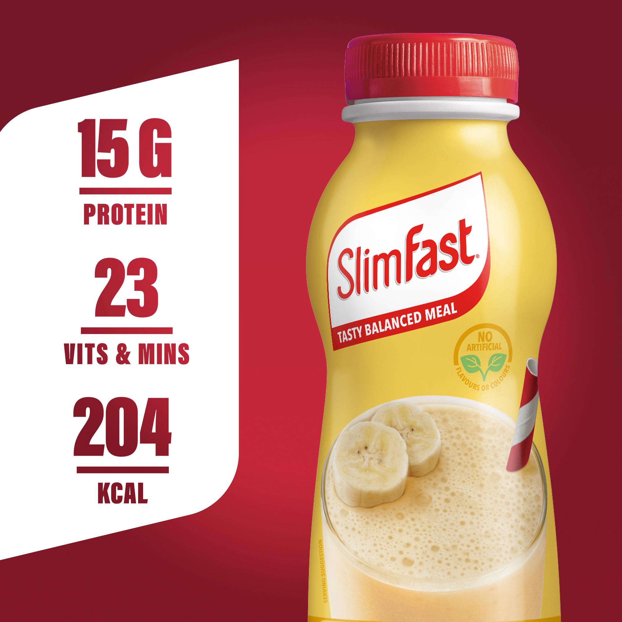 SlimFast Ready to Drink Meal Replacement Shake Banana Flavour 6 meals 325ml thumbnail 2