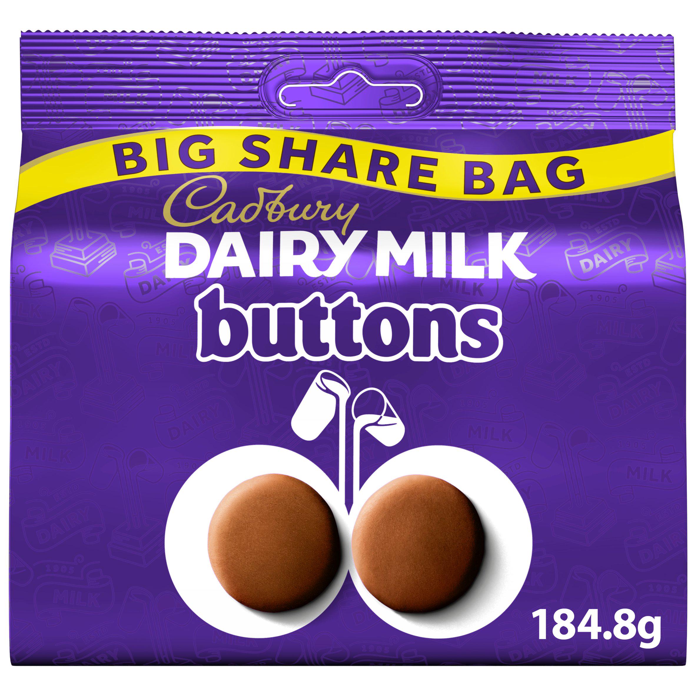 Cadbury Dairy Milk Buttons Chocolate Big Share Bag